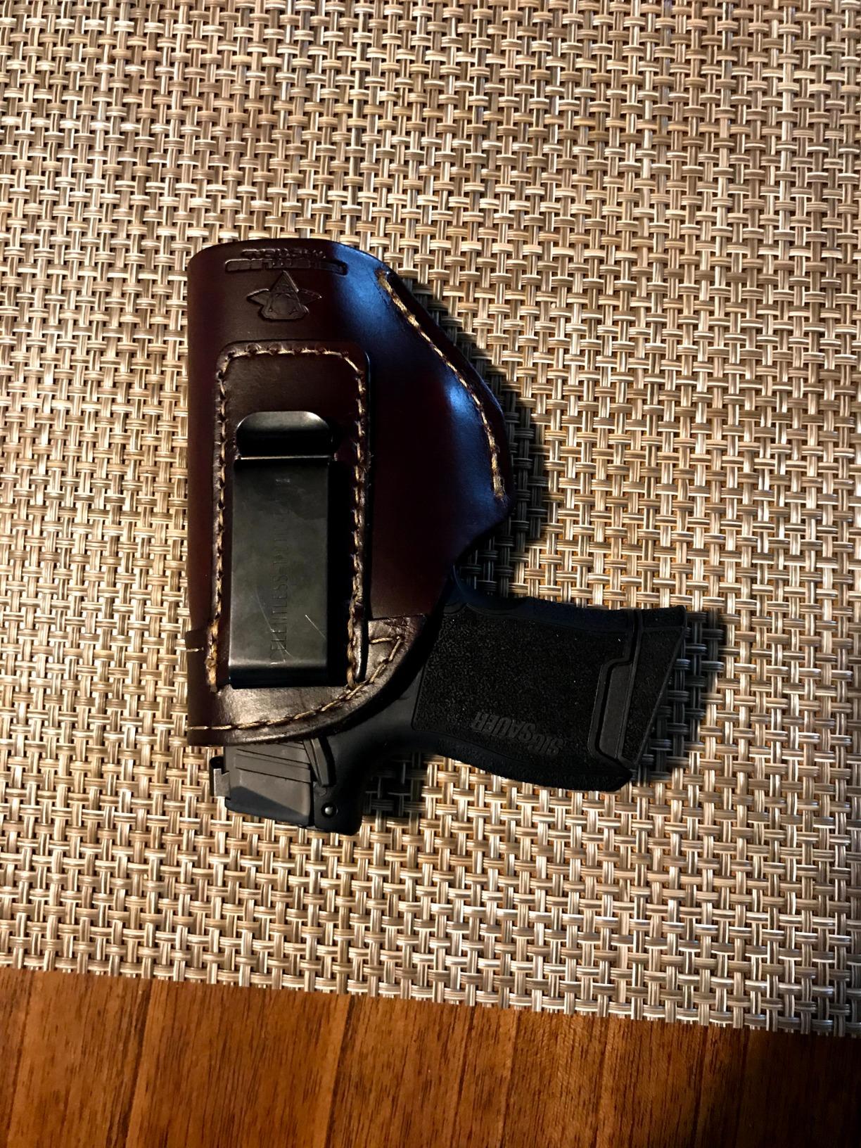 The Defender Leather IWB Holster - Made in USA - Fits Glock 42 | Sig P365 | Ruger LC9, LC9s | Kahr CM9, MK9, P9 | Springfield Hellcat and More customer photo 2