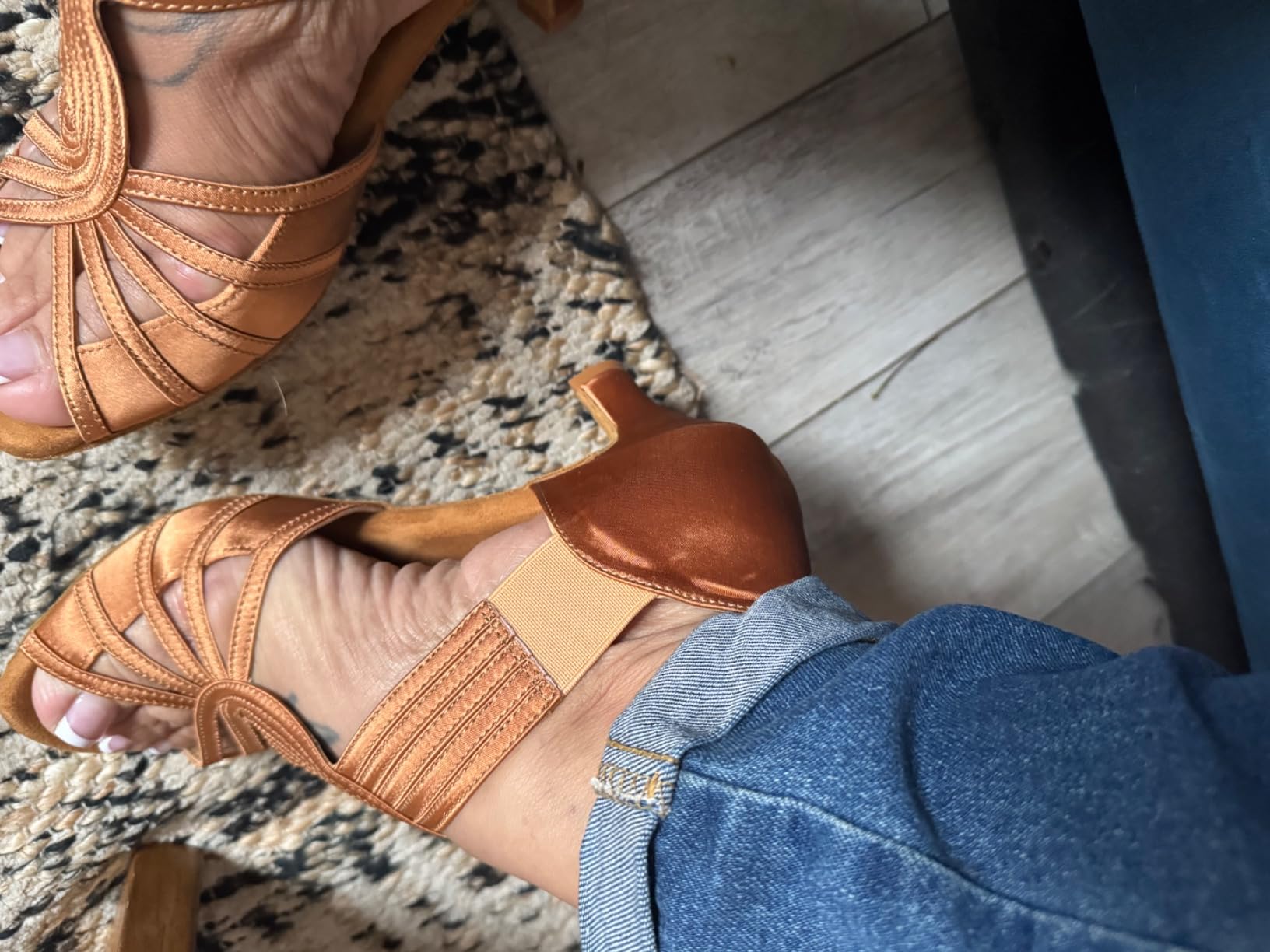 Ballroom Dance Shoes Women Latin Salsa Practice Dancer Shoes 2.5'' Heels YT02 customer photo 1