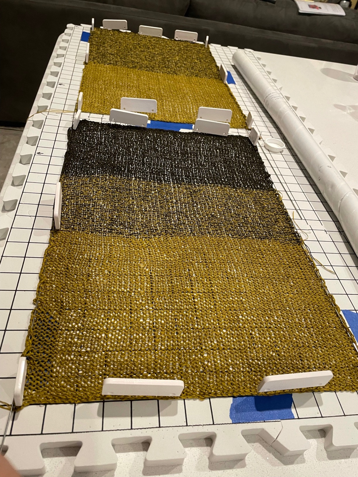 UMIEN Blocking Mats for Knitting (9-Pack) - Extra Thick Blocking Boards for Crochet Projects with Grids - Suitable for Needlepoint Or Crochet - Included 100 T-Pins & Storage Bag customer photo 2