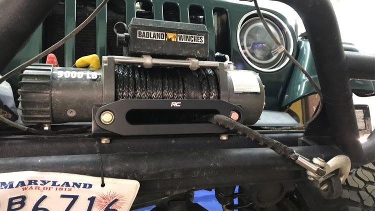 Rough Country Universal Hawse Winch Fairlead | Synthetic Rope - RS115, Black customer photo 2