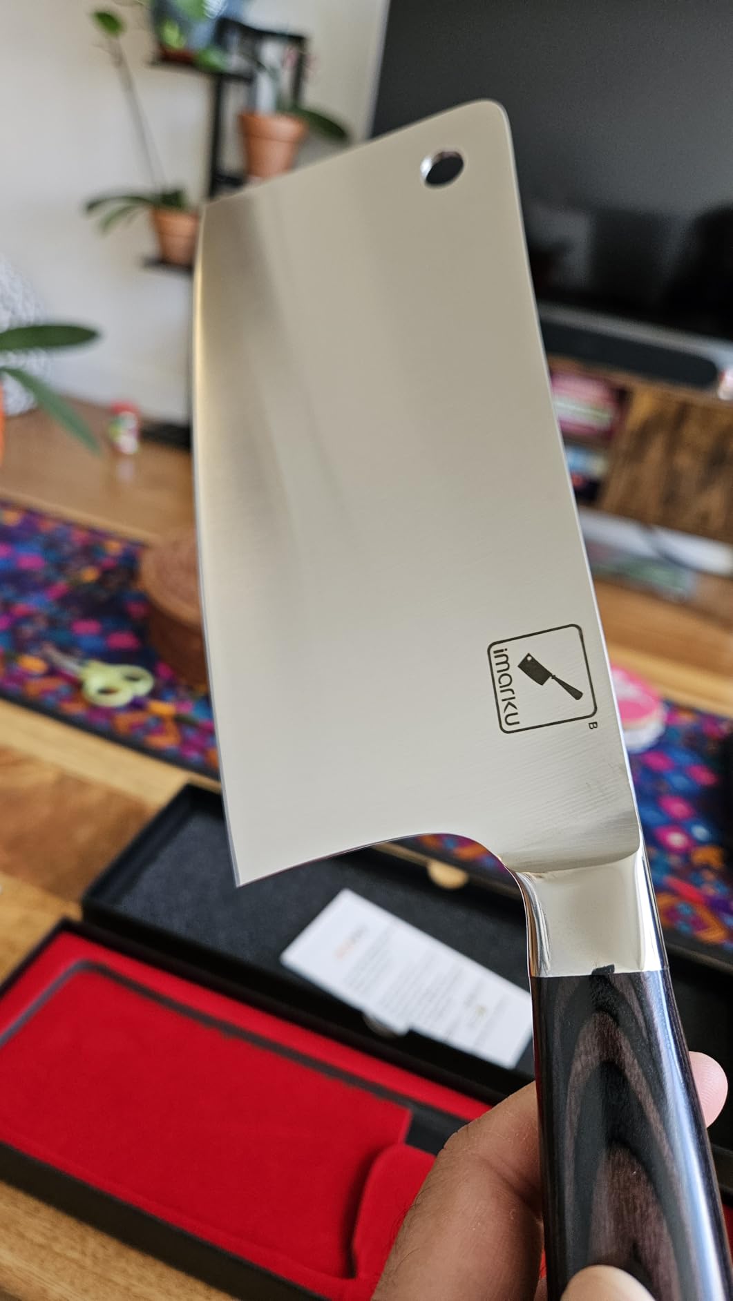 imarku Cleaver Knife 7 Inch Meat Cleaver, Japanese High Carbon Stainless Steel Butcher Knife with Ergonomic Handle, Ultra Sharp Chopping Knife, Kitchen Gadgets for Home/Restaurant, Mothers Day Gifts customer photo 1