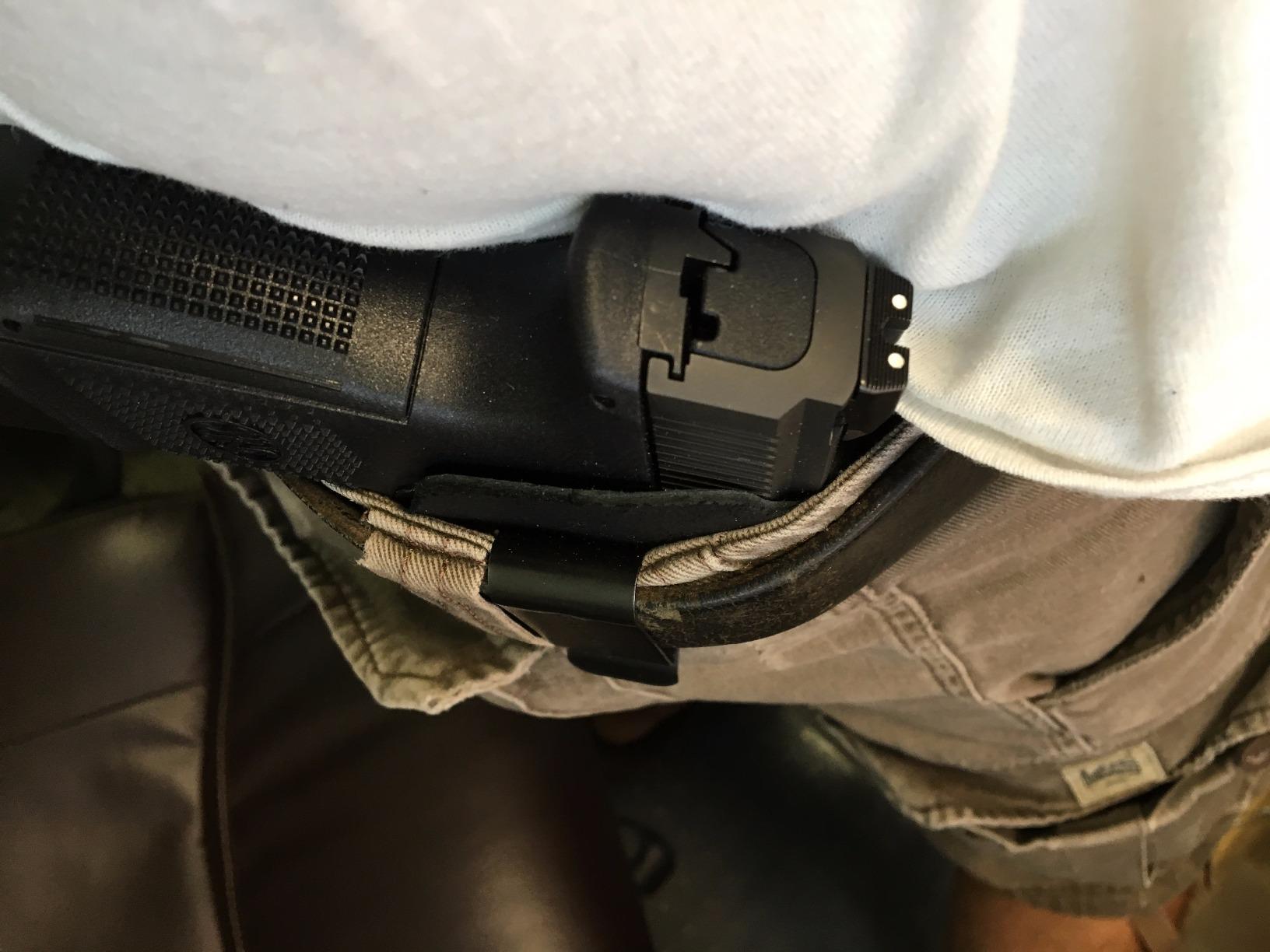 Made in USA - Suede Leather IWB Holster | Fits Glock 17 19 19X 22 26 43 43X 45 | Taurus GC3 | S&W M&P Shield | Canik TP9 Elite | Sig P229 | Plus Similar Sized Handguns | The Ultimate Suede IWB Holster customer photo 1