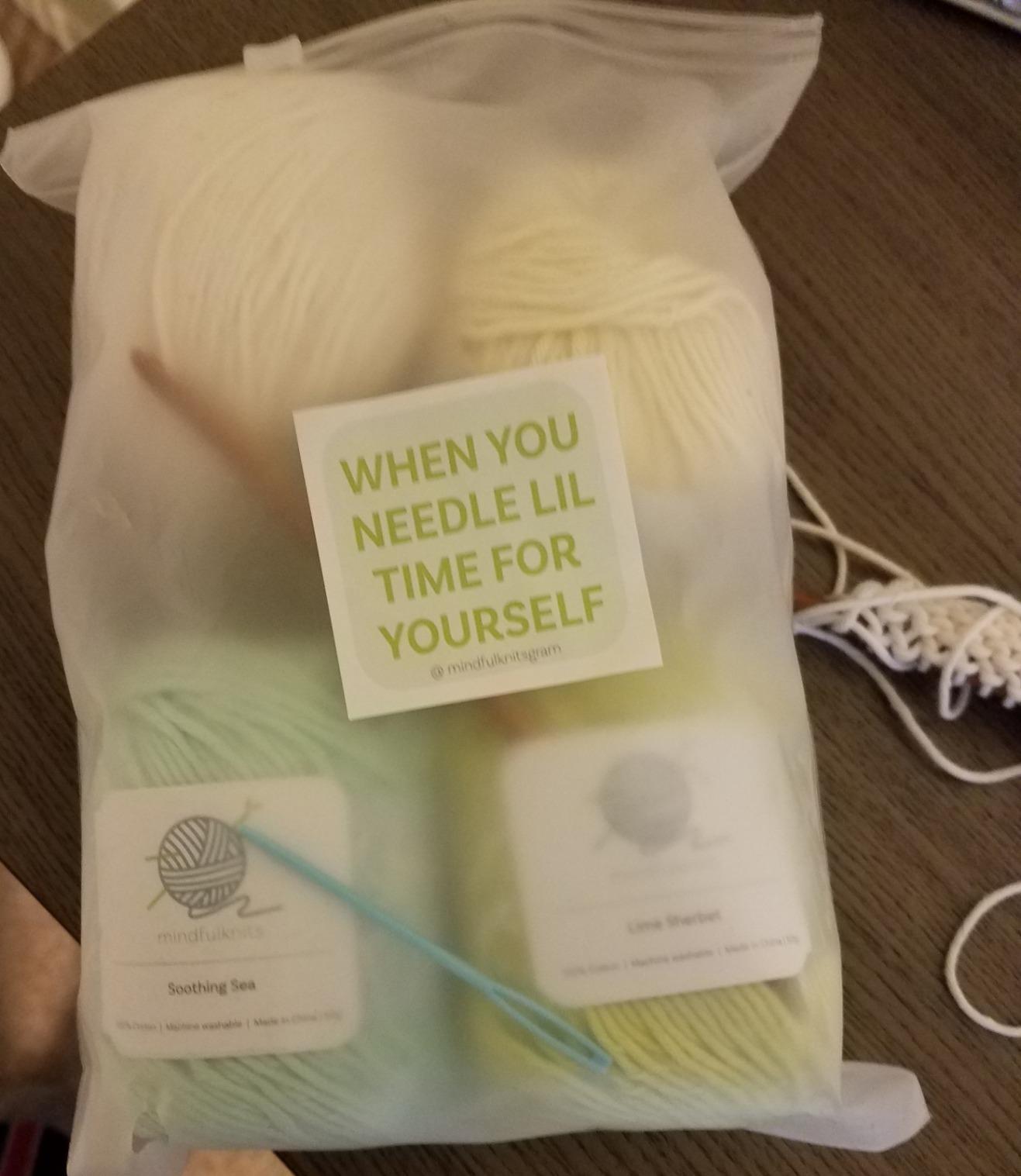 mindfulknits Knitting Kit for Beginners Adults with Knitting Needles, Yarn Needle & 100% Cotton Knitting Yarn (4) - Make Washcloths - Zen Basic Knitting Supplies Set for Relaxation & Stress Relief customer photo 2