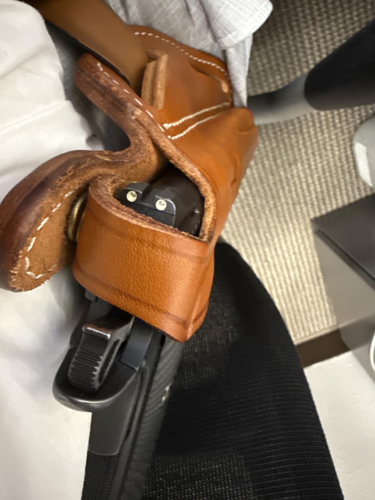 1791 Gunleather 1911 Holster - Thumb Break Leather Holster for Belts - OWB Cocked and Locked Carry - Right Hand - Fit 4