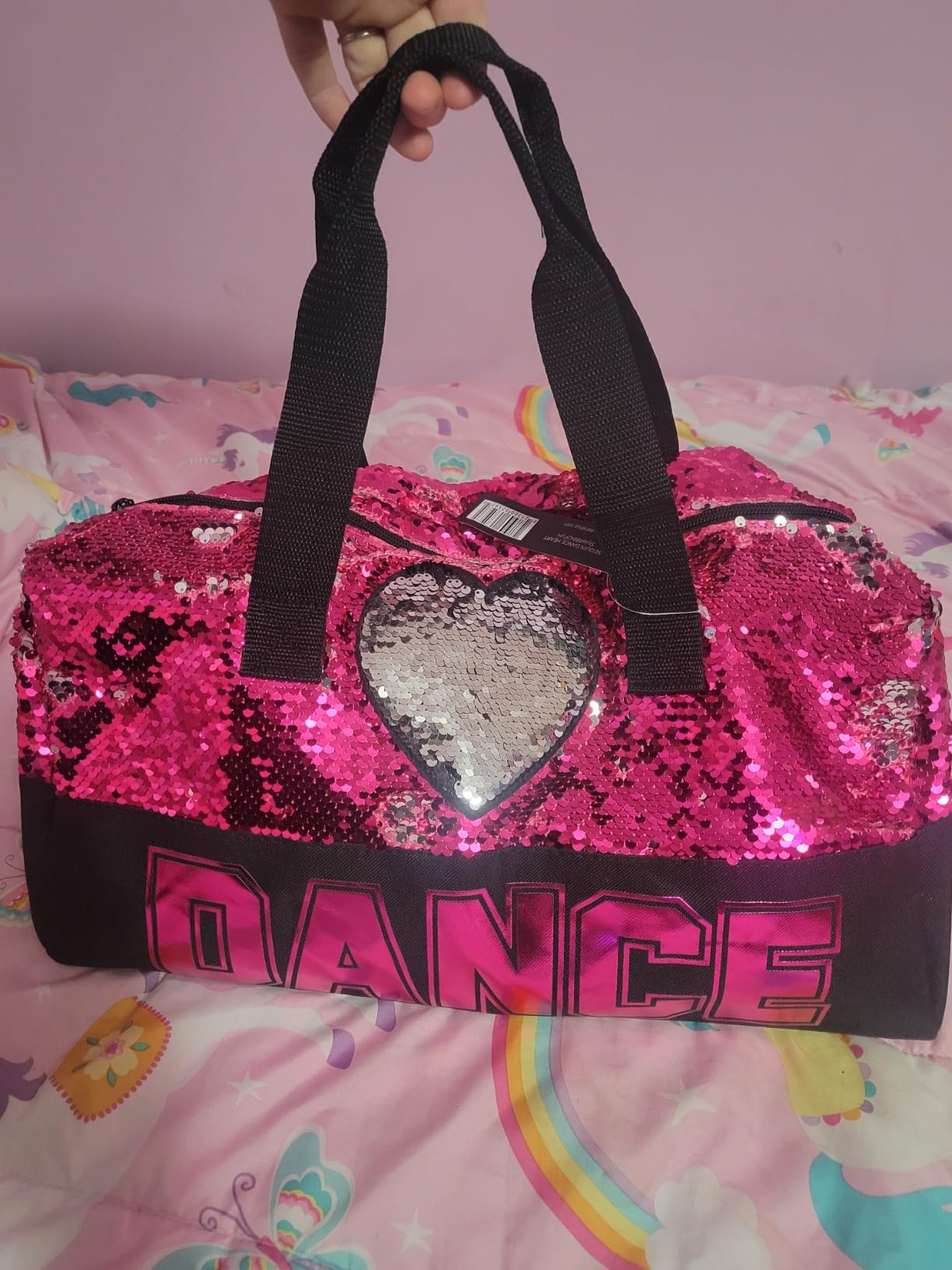 DansBags Sequin Dance Heart Duffle Bag - B842 customer photo 1