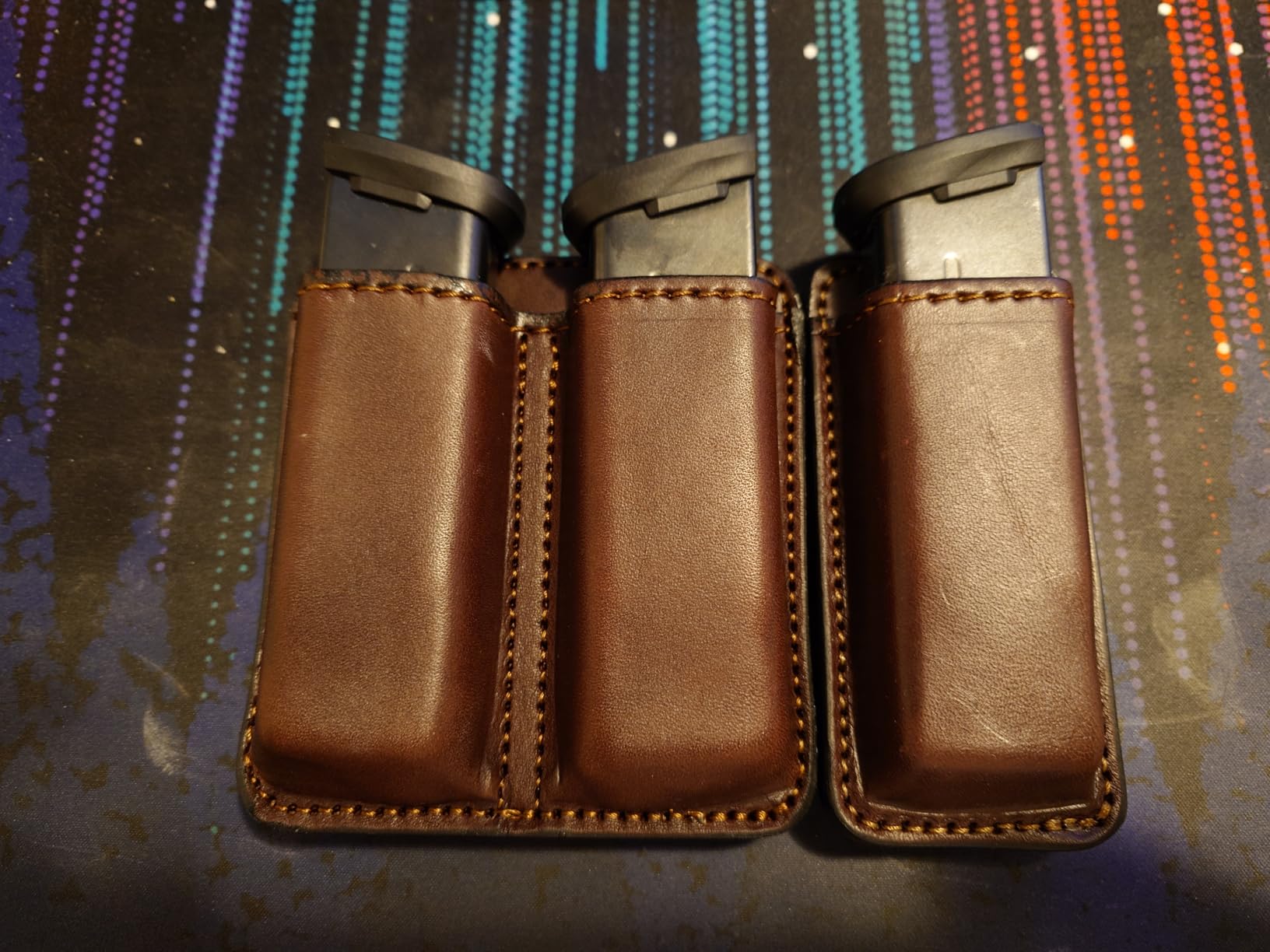 Relentless Tactical Leather Double Magazine Holder | Made in USA | Sizes to fit virtually Any 9mm, .40 or .45 Caliber Pistol Mag | Single or Double Stack | IWB or OWB Mag Pouch customer photo 2