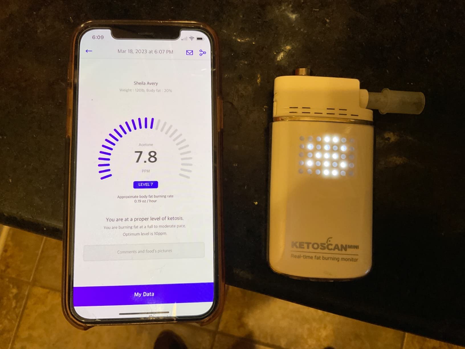 V2 KETOSCAN Mini Breath Ketone Meter, Diet & Fitness Tracker | Monitor Your Fat Metabolism or Level of Ketosis on Low carb, Ketogenic or Any Nutrition & Fitness Program customer photo 1