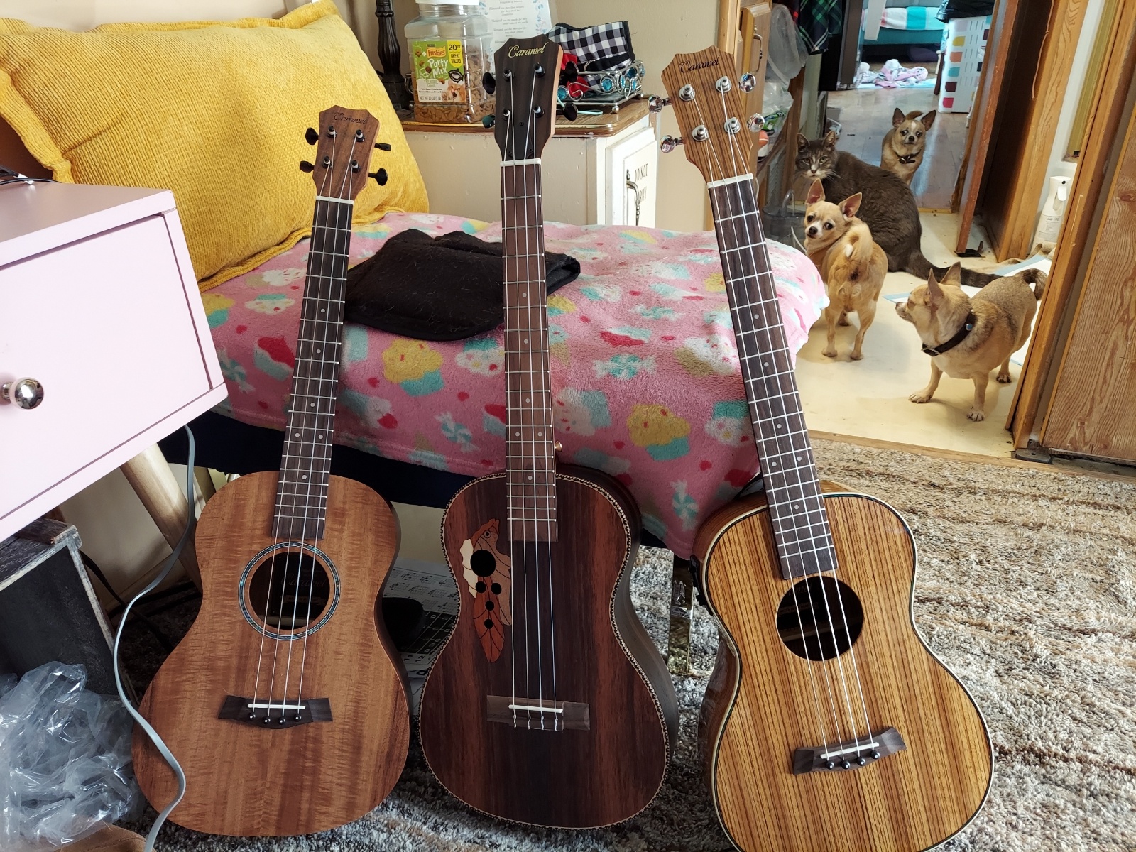 Caramel CB402 Baritone Electric Ukulele All Solid Mahogany Wood 30'' Professional Wood Ukelele Instrument Kit customer photo 2