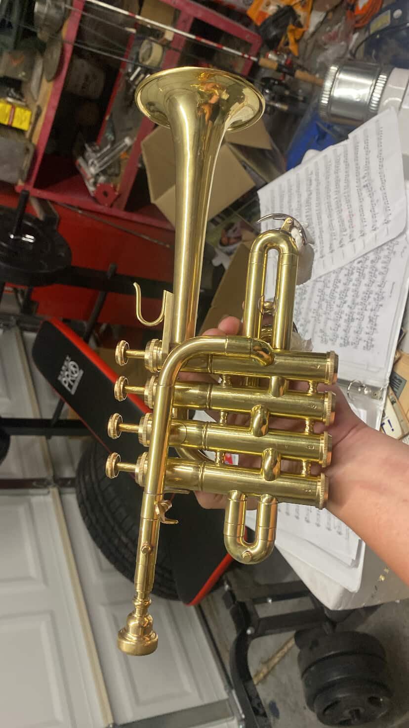 SHREYAS Piccolo Trumpet Brass With Hard Case And Mouthpiece RDS 852 customer photo 1