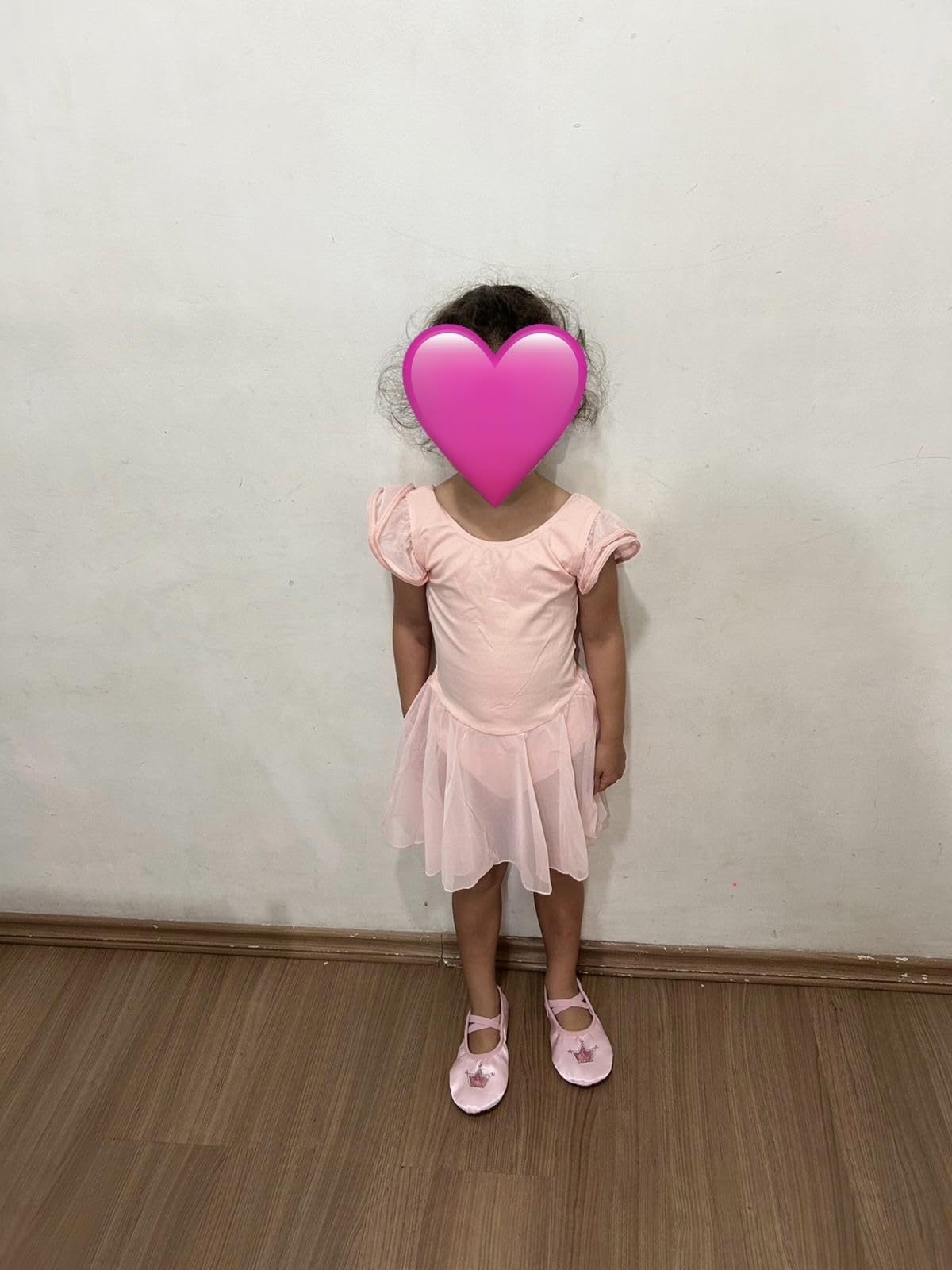 Ballet Leotards for Girls Ballet Leotard with Skirt Toddler Dance Leotards Flutter Sleeve and Criss-Cross Back customer photo 2