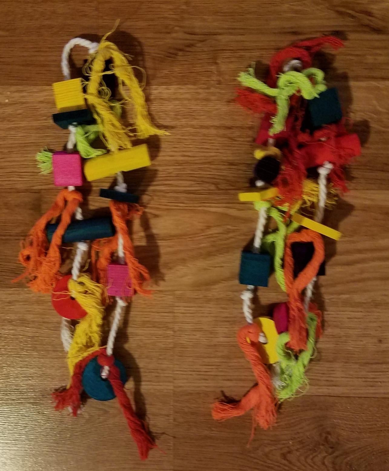 Rypet Large and Small Parrot Chewing Toys Parrot Cage Bite Toy Wooden Block Tearing Toys for Conures Cockatiels African Grey and Other Amazon Parrots customer photo 1