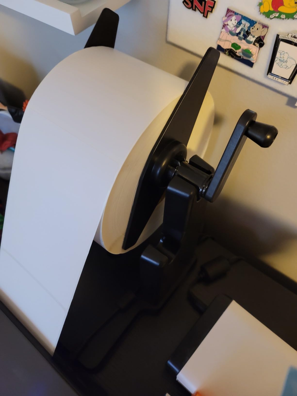 MUNBYN External Rolls Label Holder, 2 in 1 Fan-Fold Stack Paper Holder for Desktop Thermal Label Printer customer photo 2