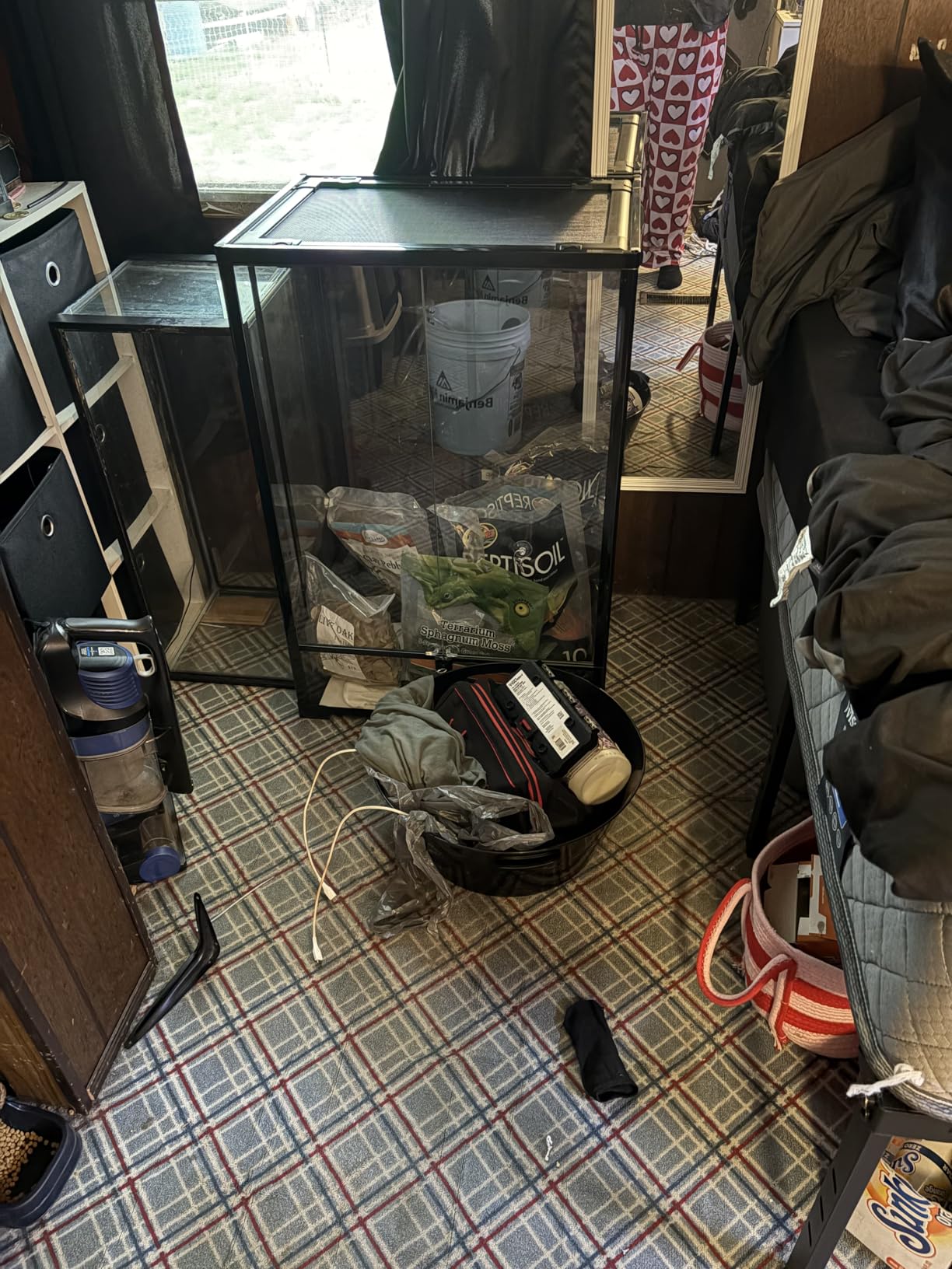 REPTI ZOO 24 inch x 18 inch x 36 inch Reptile Tall Glass Terrarium Rainforest Habitat Double Hinge Door with Screen Ventilation 67 Gallon Reptile Terrarium Easy Assembly customer photo 1