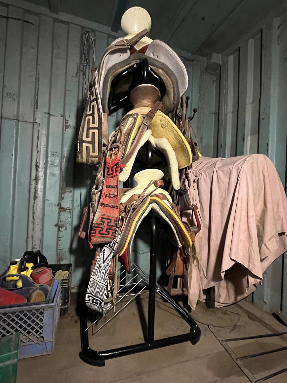 Seny Heavy Duty 3 Tier Rotatable Saddle Rack Stand H68.5 x W30 x D30 customer photo 1