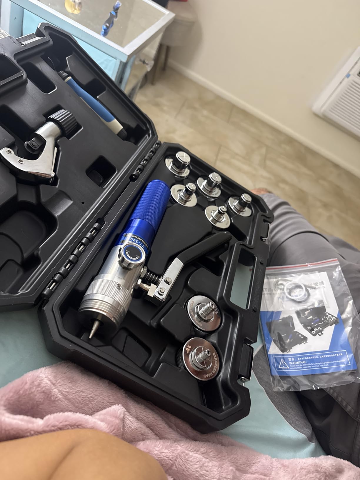 HVAC Hydraulic SWAGING tool kit for copper tubing Expanding 3/8 inch to 1-1/8 inch customer photo 1