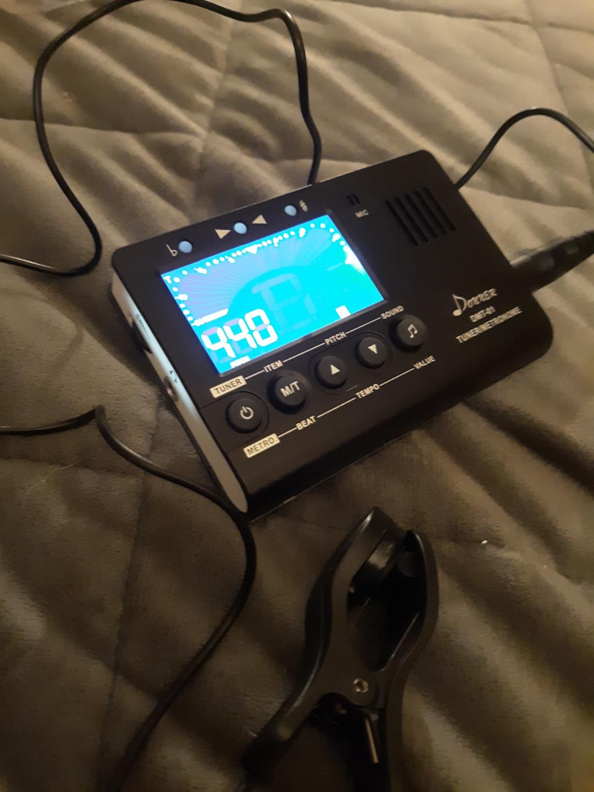 Donner Metronome Tuner for All Instruments - Guitar, Bass, Violin, Ukulele, Trumpet, Chromatic, Clarinet, Flute, 3 in 1 Digital Metronome with Tuner/Metronome/Tone Generator, DMT-01 customer photo 1