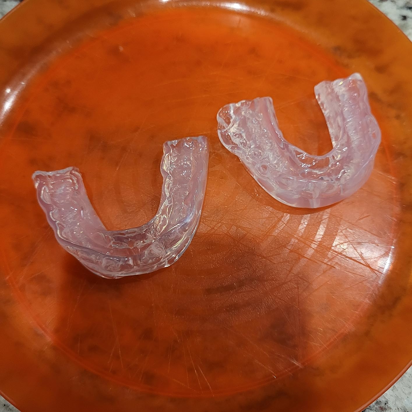 HONEYBULL Anti Grinding Guard Set for Heavy Grinding, Comfortable Custom Mouth Guard for Nighttime Teeth Grinding (6 Pack - Thick) customer photo 2