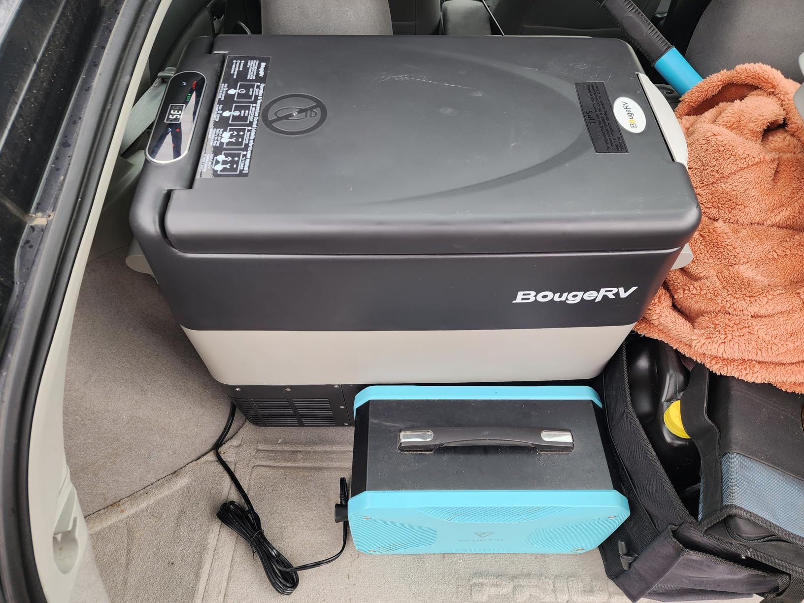 BougeRV 12V Portable Refrigerator Fridge Freezer Portable Car Fridge 53 Quart Electric Cooler 12V/24V DC 110~240V AC for RV Truck Jeep Pickup SUV Van Boat Camping Tailgating Road Trip Outdoor Travel customer photo 1