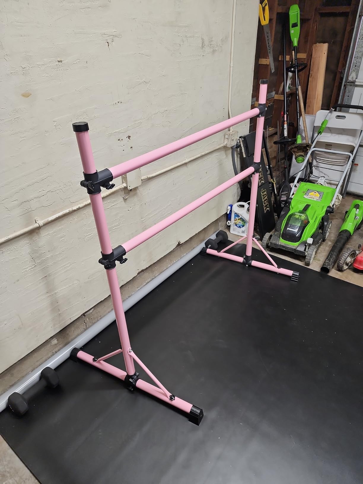 New & Improved 4 Ft Steel Double Ballet Barre with Carry Bag and Beginner Guide, Adjustable&Portable Ballet Barre for Home and Gym, Quality Ballet bar Anti-Wobble, Stretching Dance bar customer photo 1