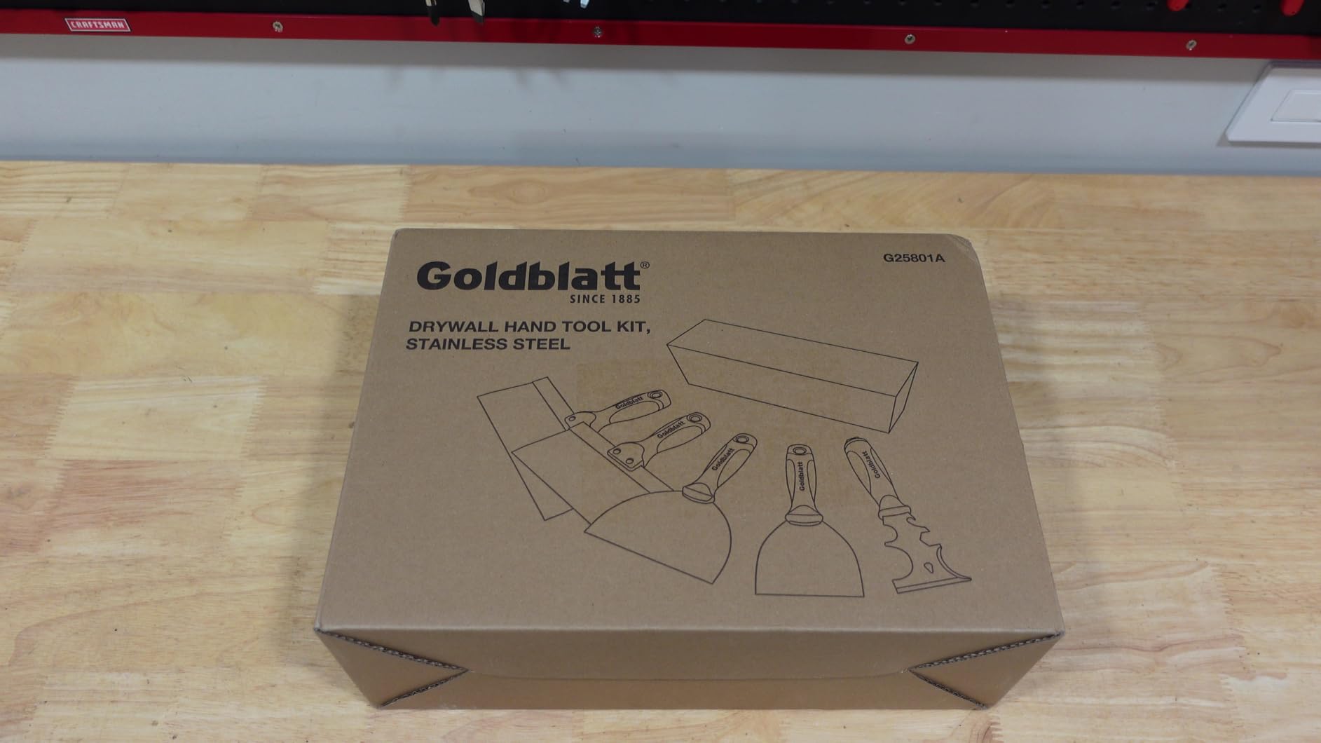 Goldblatt Drywall Hand Tool Kit - 14 in 1, 6 Pieces Stainless Steel Joint Knife, Taping Knives, Paniter Scraper, Mud Pan customer photo 2