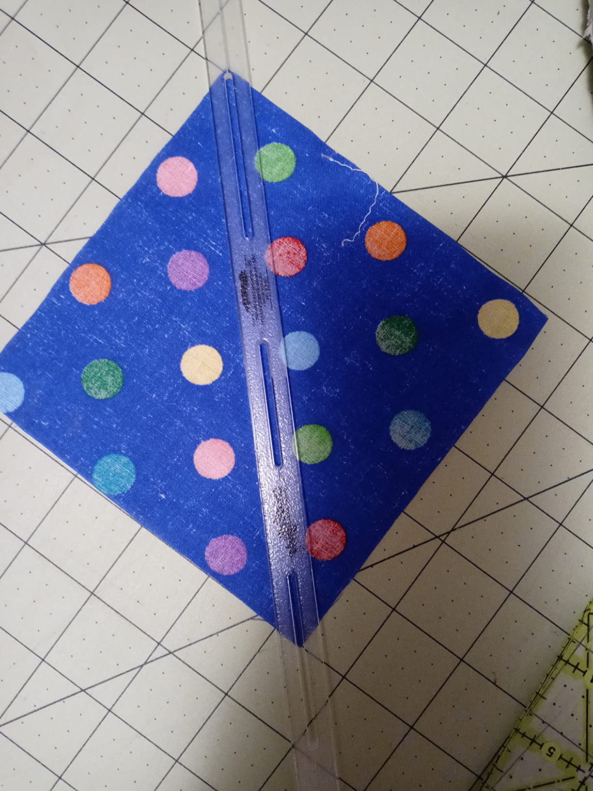 Creative Grids 9in Seam Guide Tool and Quilt Ruler - CGRSMN9 - Made in USA, Non-Slip Grip Acrylic Quilting Ruler customer photo 1