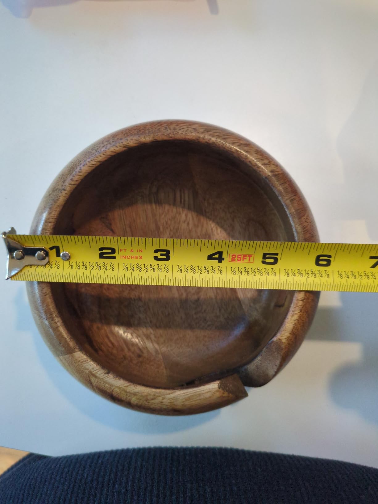 NIRMAN Wooden Yarn Bowl Hand Made by Indian Artisans with Premium Mango Wood for Knitting and Crochet (6
