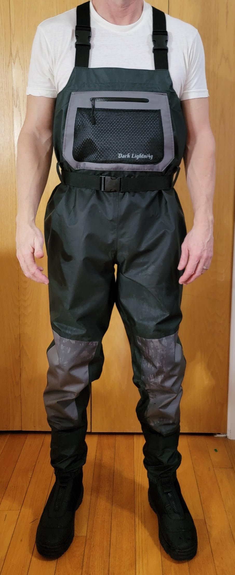 Dark Lightning Breathable Insulated Chest Waders, Perfect for 4 Seasons Fly Fishing Stocking Foot Waders for Men and Women customer photo 2