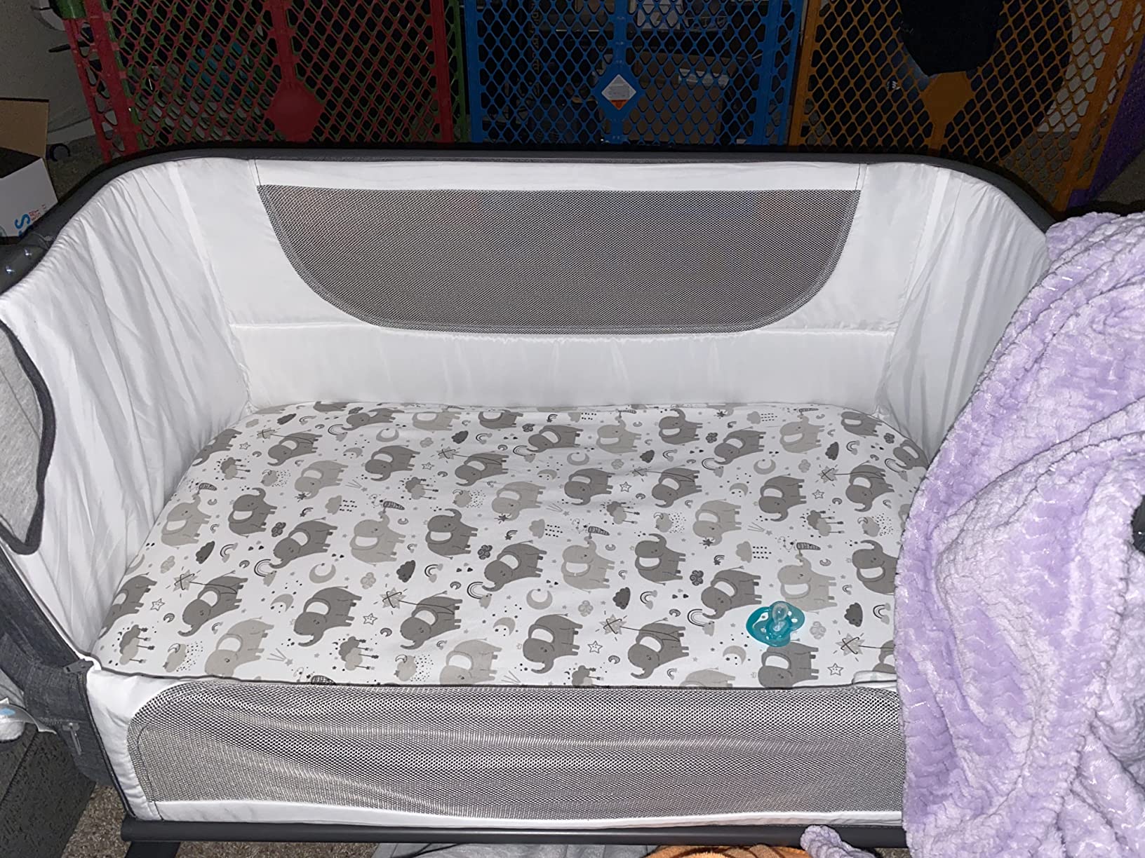 KoolerThings Baby Bassinet, Bedside Sleeper for Baby, Easy Folding Portable Crib with Storage Basket for Newborn, Bedside Bassinet, Comfy Mattress/Travel Bag Included customer photo 1