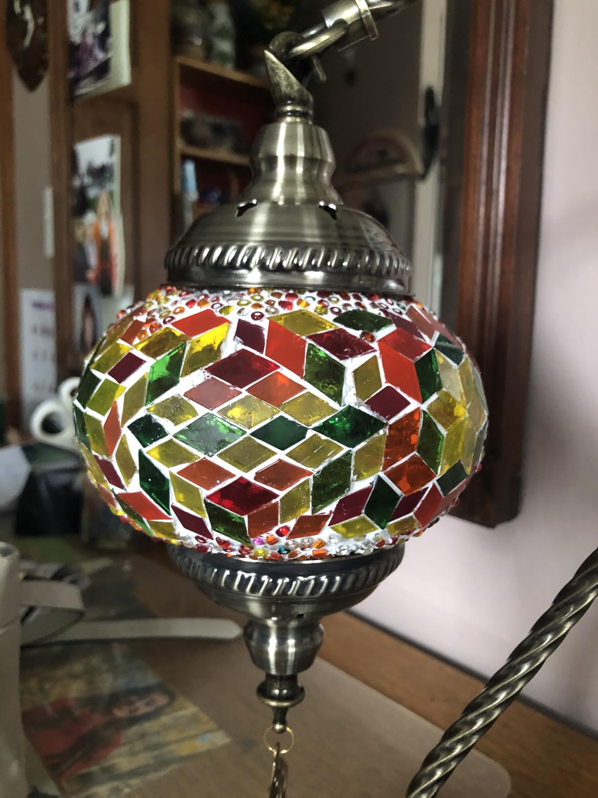 Lanyani 1600 Transparent Cathedral Glass Mosaic Tiles for Arts and Crafts - Mixed Color Stained Glass Pieces, 4 Shapes Mixed customer photo 1