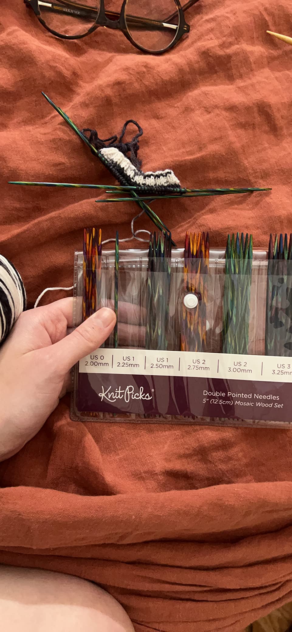 Knit Picks Double Pointed Wood Knitting Needle Set (Mosaic 6
