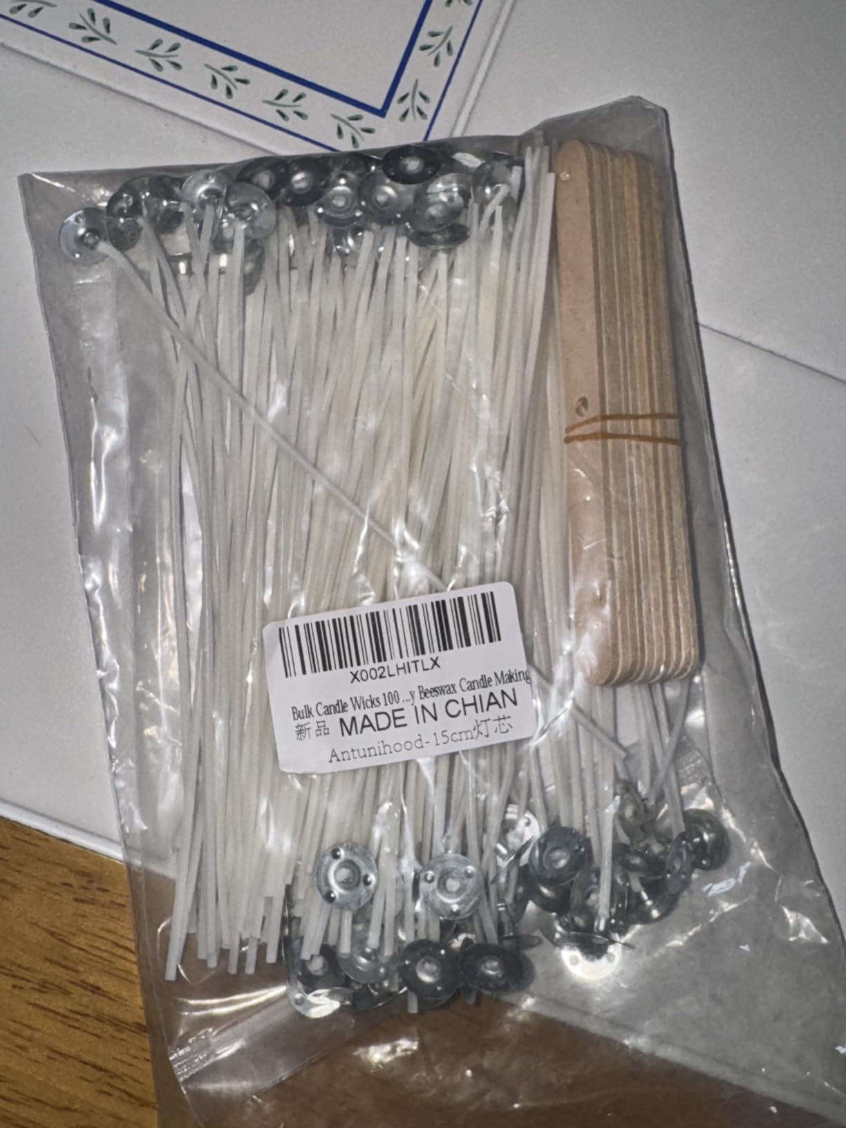 Bulk 6-Inch Candle Wicks - 100 Pcs with Wick Stickers & Centering Device for Soy/Beeswax Candle Making customer photo 1