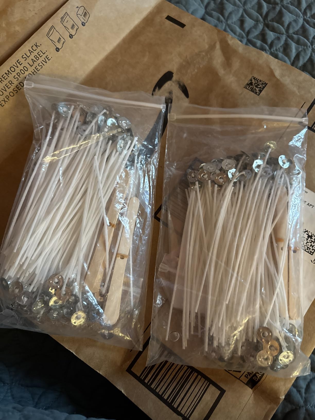 Bulk 6-Inch Candle Wicks - 100 Pcs with Wick Stickers & Centering Device for Soy/Beeswax Candle Making customer photo 2