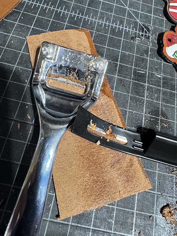 Skiving Knife, Metal Leather Skiver, Leather Craft Tools Skiver, Heavy Duty Hand Skiver for Leather, 6 Pieces Skiver Blades for Leather Craft DIY and Leather Making customer photo 2