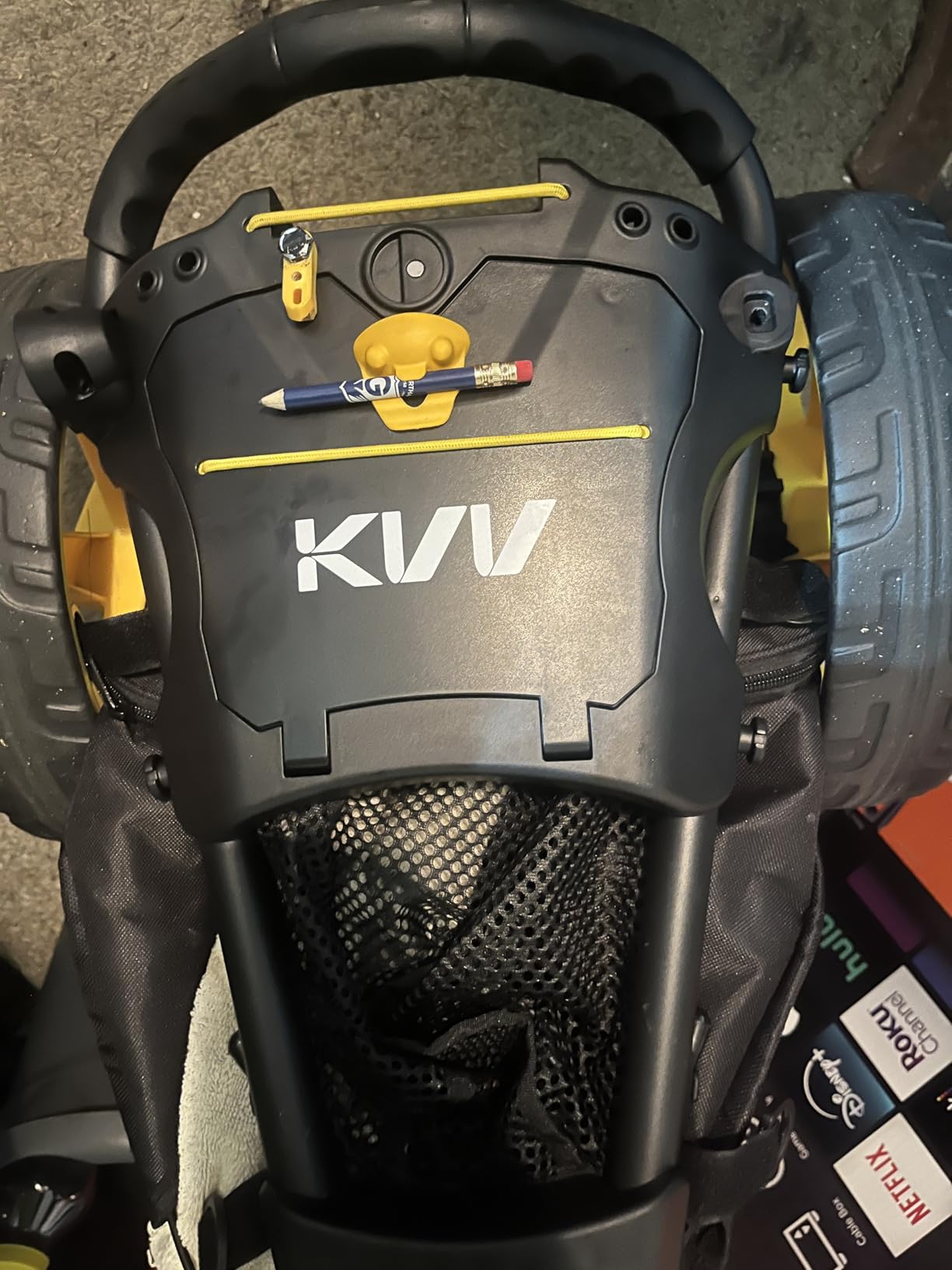 KVV 3 Wheel 360 Rotating Front Wheel Golf Push Cart Open and Close in ONE Second - Free Umbrella Holder Included customer photo 1