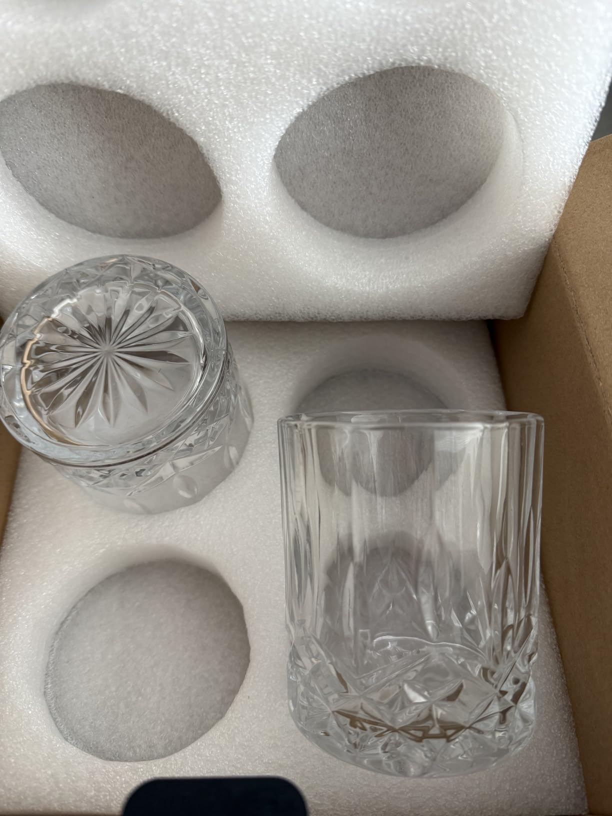 GLASKEY Whiskey Glasses Set of 4,Rock Glasses,11 oz Lead-Free Crystal Bourbon Glass,Old Fashioned Glass for Bourbon,Cognac,Irish Whisky,Personalised Whisky Glass Gift Set for Men,Dad,Brother customer photo 1