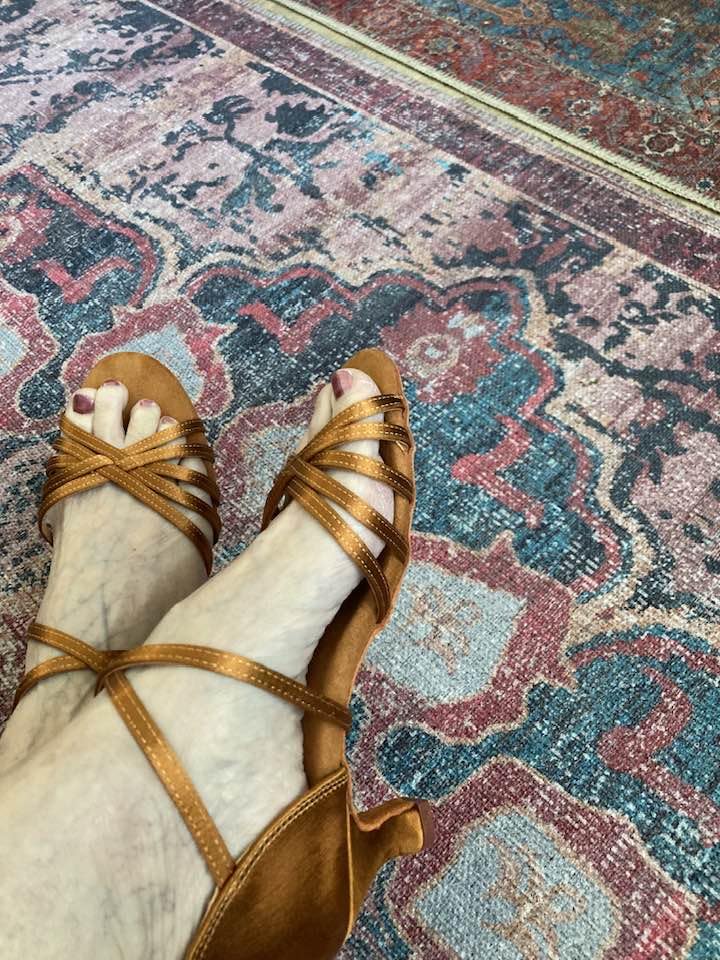 Women's Latin Dance Shoes Satin Professional Ballroom Salsa Practice Performance Dance Shoes customer photo 1