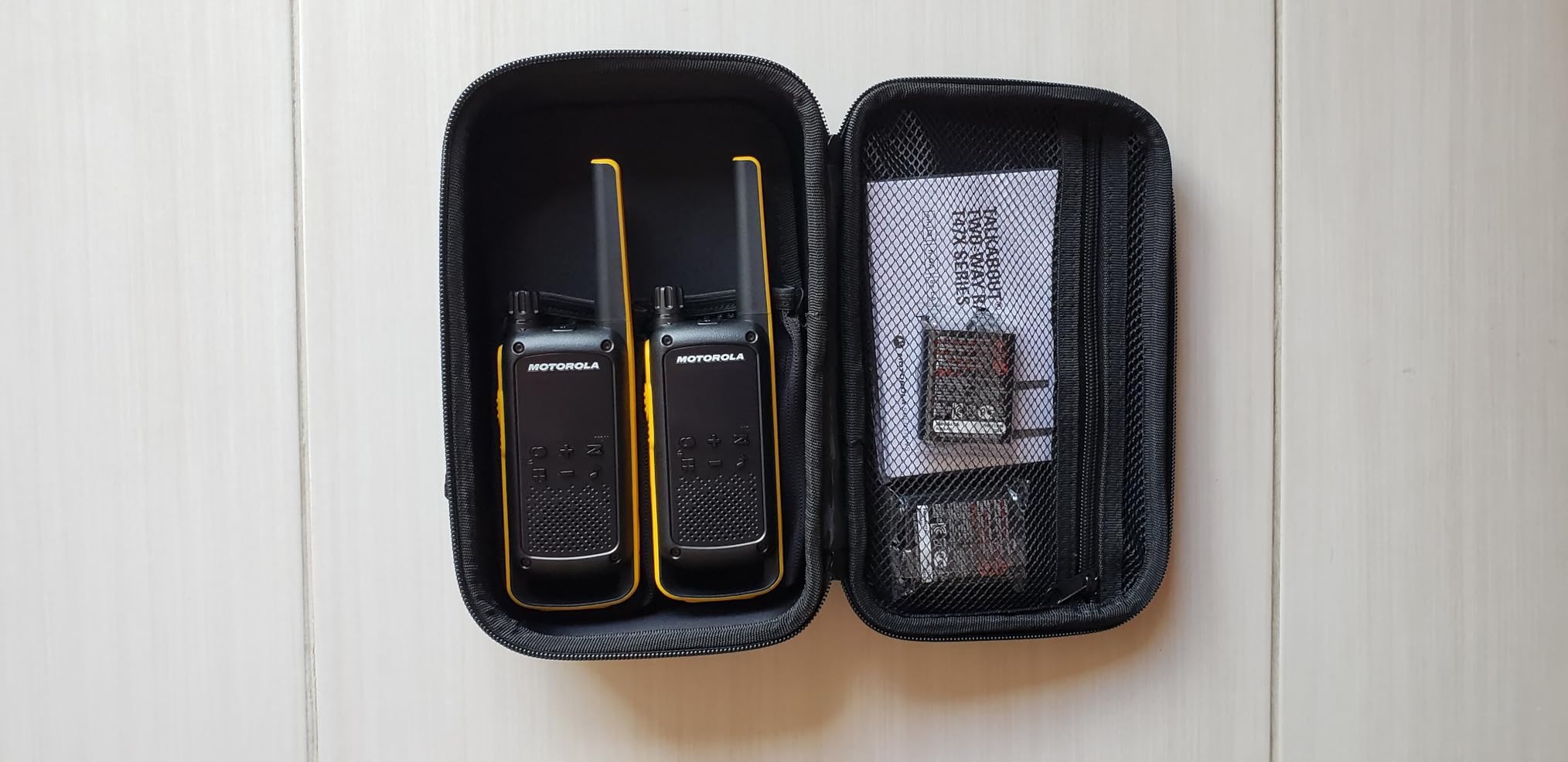 Motorola Talkabout T475 Extreme Two-Way Radio Black W/Yellow Rechargeable Two Pack customer photo 1