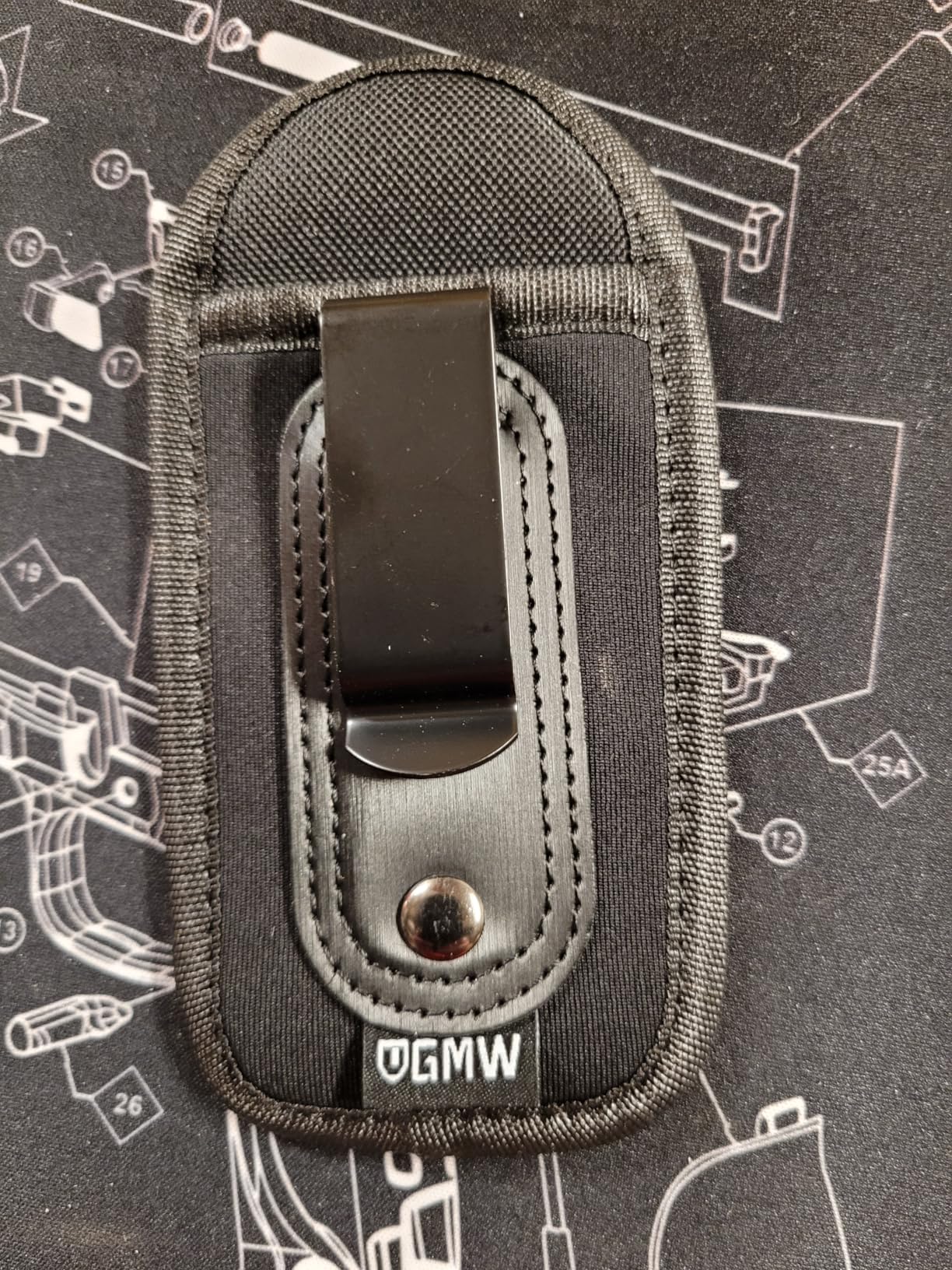 GMW Universal Magnetic IWB/OWB Magazine Holster [2-Pack] | Magazine Pouch for 9mm 1911 .380 .40 .45 Glock 17 19 43 M&P S&W | Pistol Mag Pouch for Single/Double Stack Handgun Magazines and Ammunition customer photo 1
