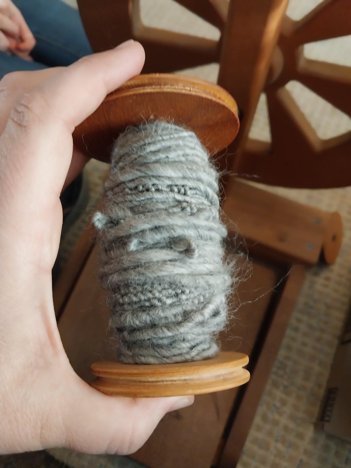 Revolution Fibers Corriedale Wool Roving 1 lb (16 Ounces) for Spinning | Soft Chunky Jumbo Yarn for Arm Knitting Blanket |100% Natural Undyed (Off-White) Wool Yarn Bulk, Felting Core, Carded Stuffing customer photo 2