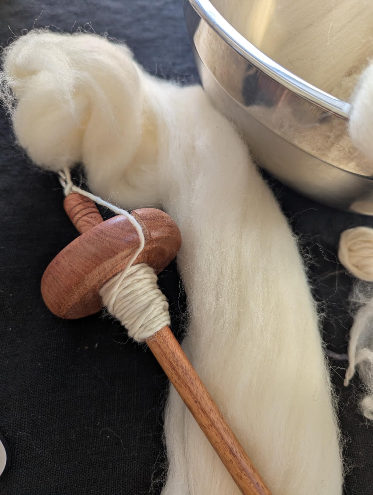 Revolution Fibers Merino Wool Roving 1 lb (16 Ounces) for Spinning | Soft Chunky Jumbo Yarn for Arm Knitting Blanket | 100% Natural Undyed (Off-White) Wool Yarn, Felting Core, Carded Stuffing customer photo 1