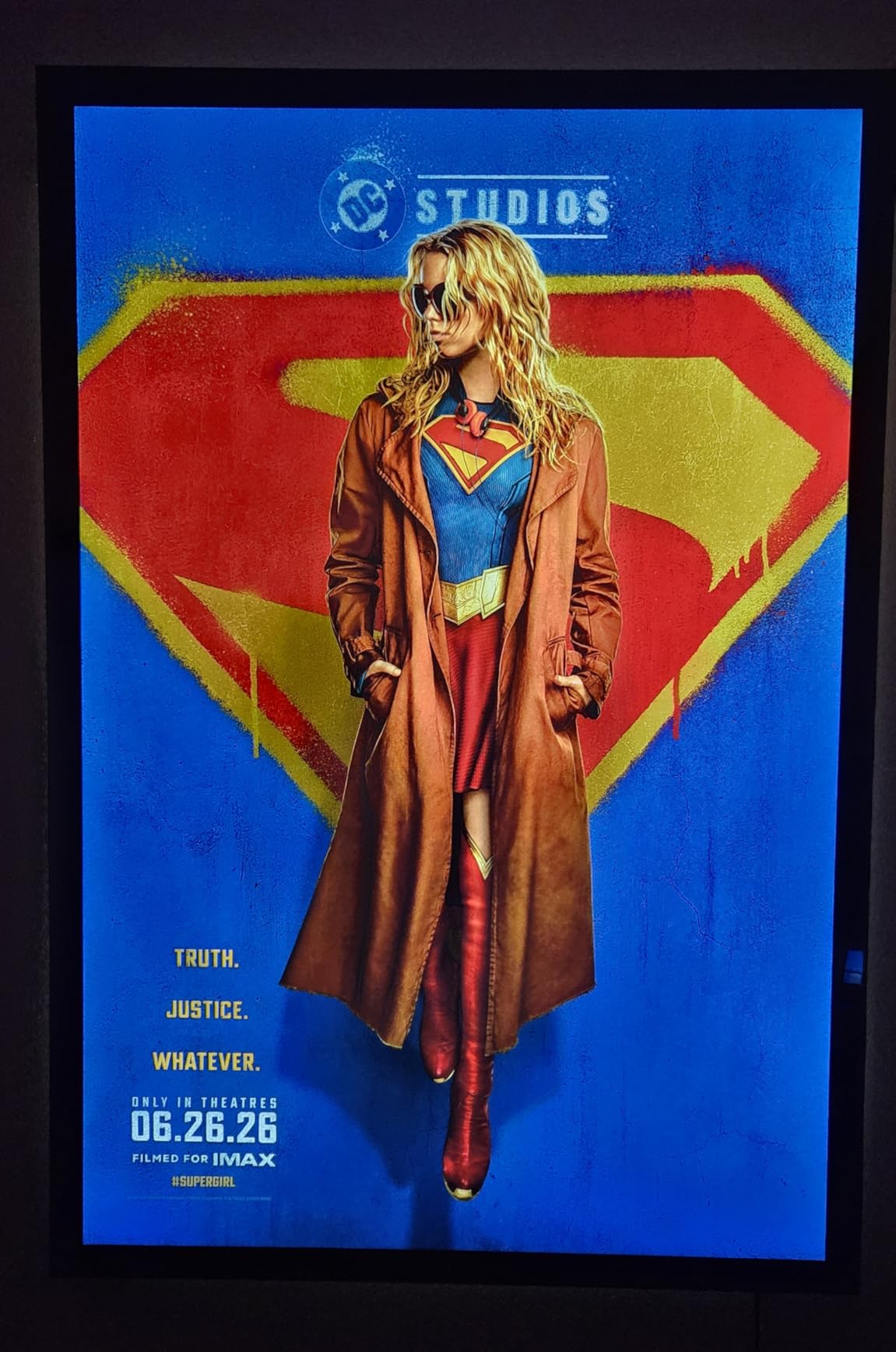 27 x 40 Inch Led Movie Poster Frame, Backlit Poster Frame Light Box Display, Wall Mounting, Aluminum Profile, Magnetic Frame for Movie Poster Advertising Display (Black) customer photo 1