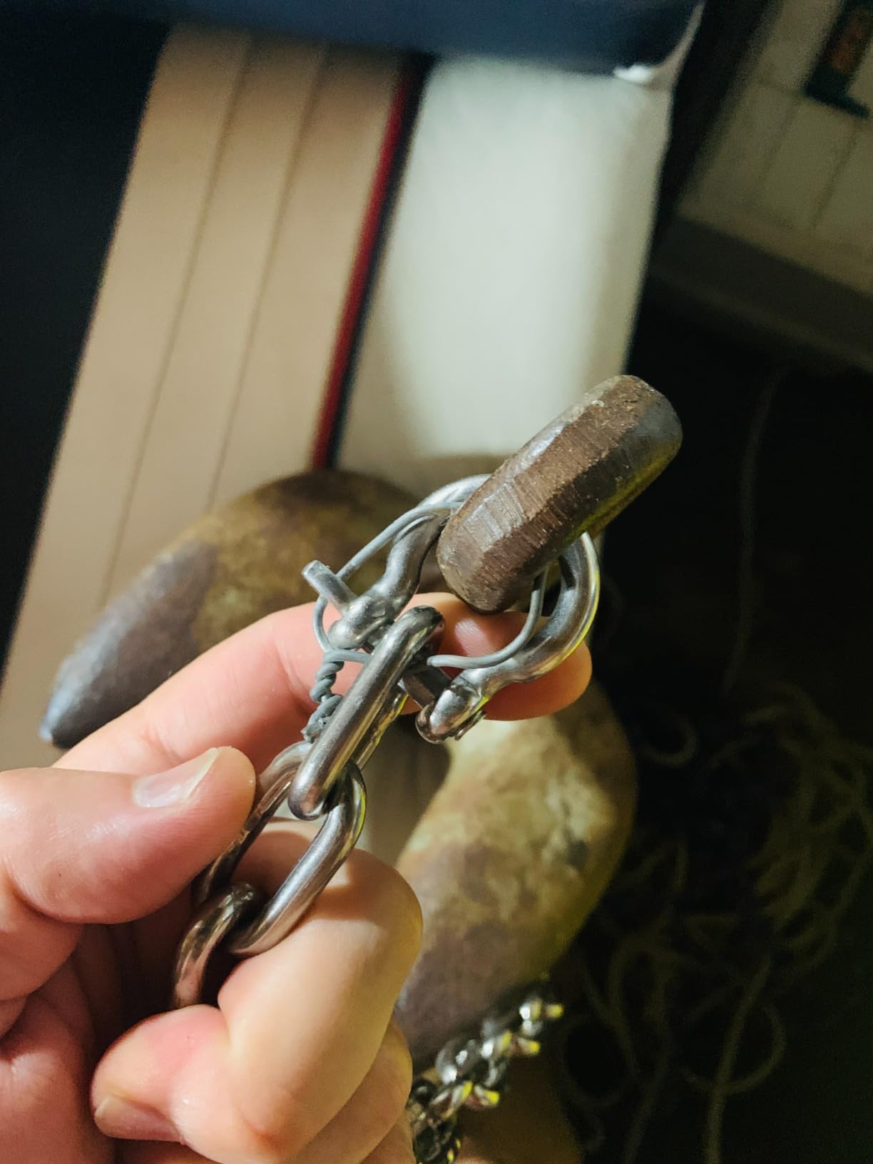 Stainless Steel Anchor Chain, Marine Grade Boat Accessories with Double Shackle Link Ends, for Boats 3/16