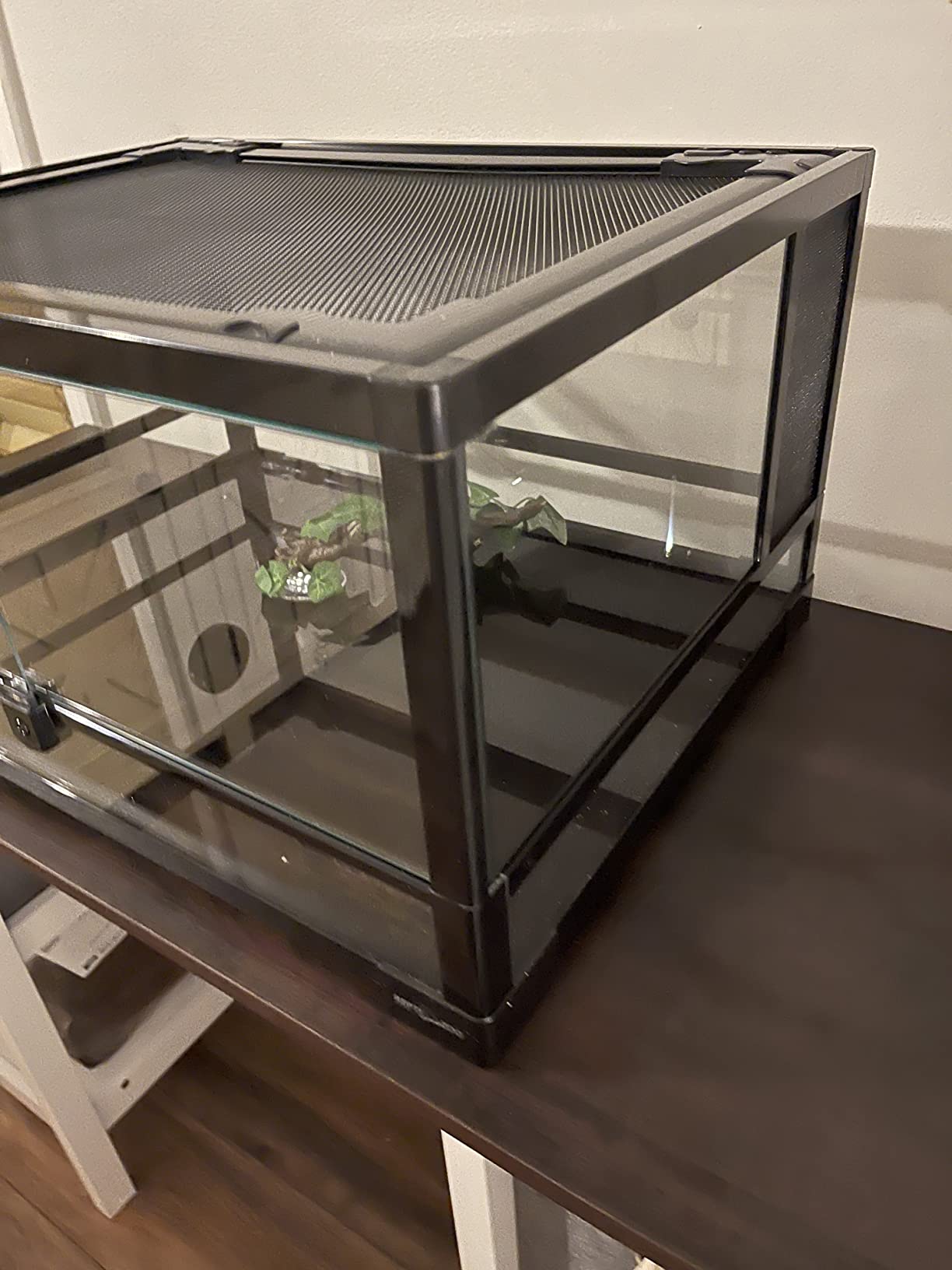 REPTI ZOO Full Glass 20 Gallon Reptile Tank, Front Opening Reptile Terrarium 24