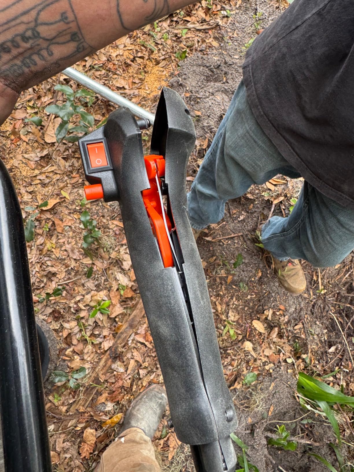 DC HOUSE Post Hole Digger, 52cc 1800W Gas Powered Earth Auger Earth Digger, Auger Post Hole Digger with Two Drill Bit 6
