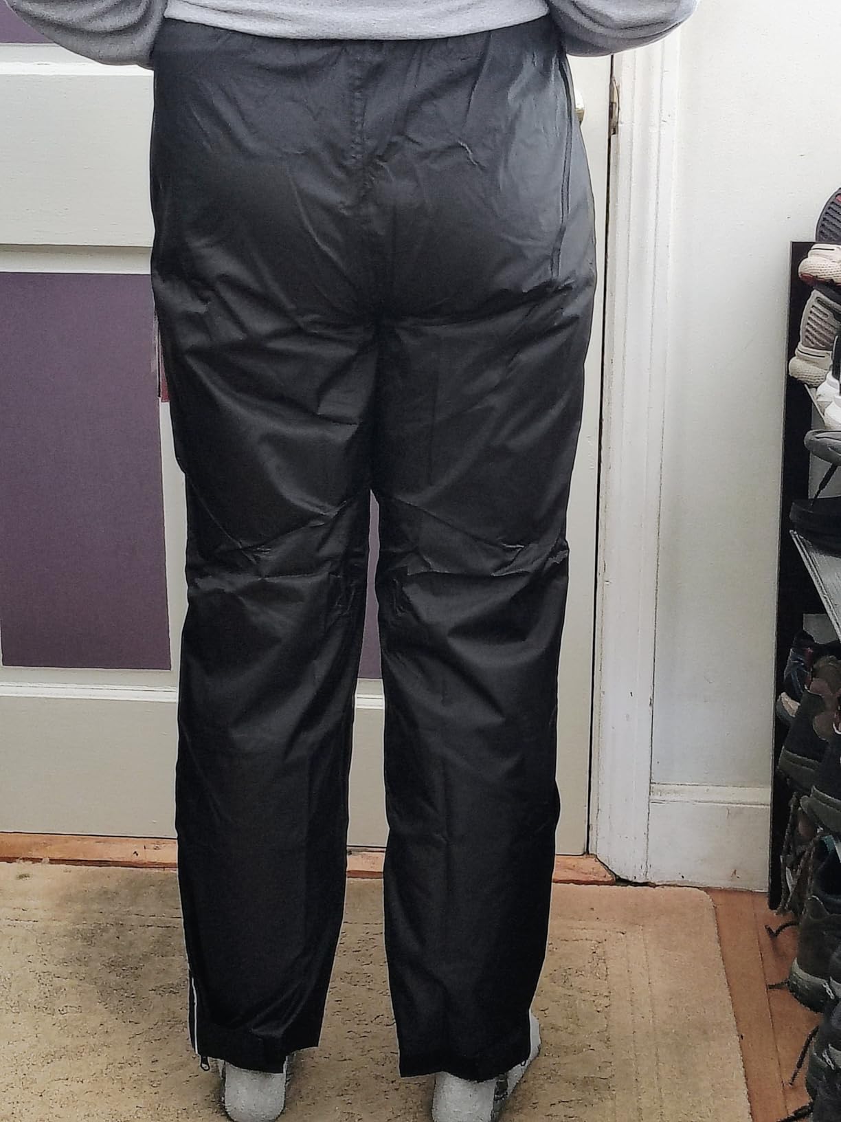 33,000ft Women's Rain Pants, Lightweight Waterproof Rain Over Pants, Windproof Hiking Pants for Outdoor, Fishing, Rainy Day customer photo 1