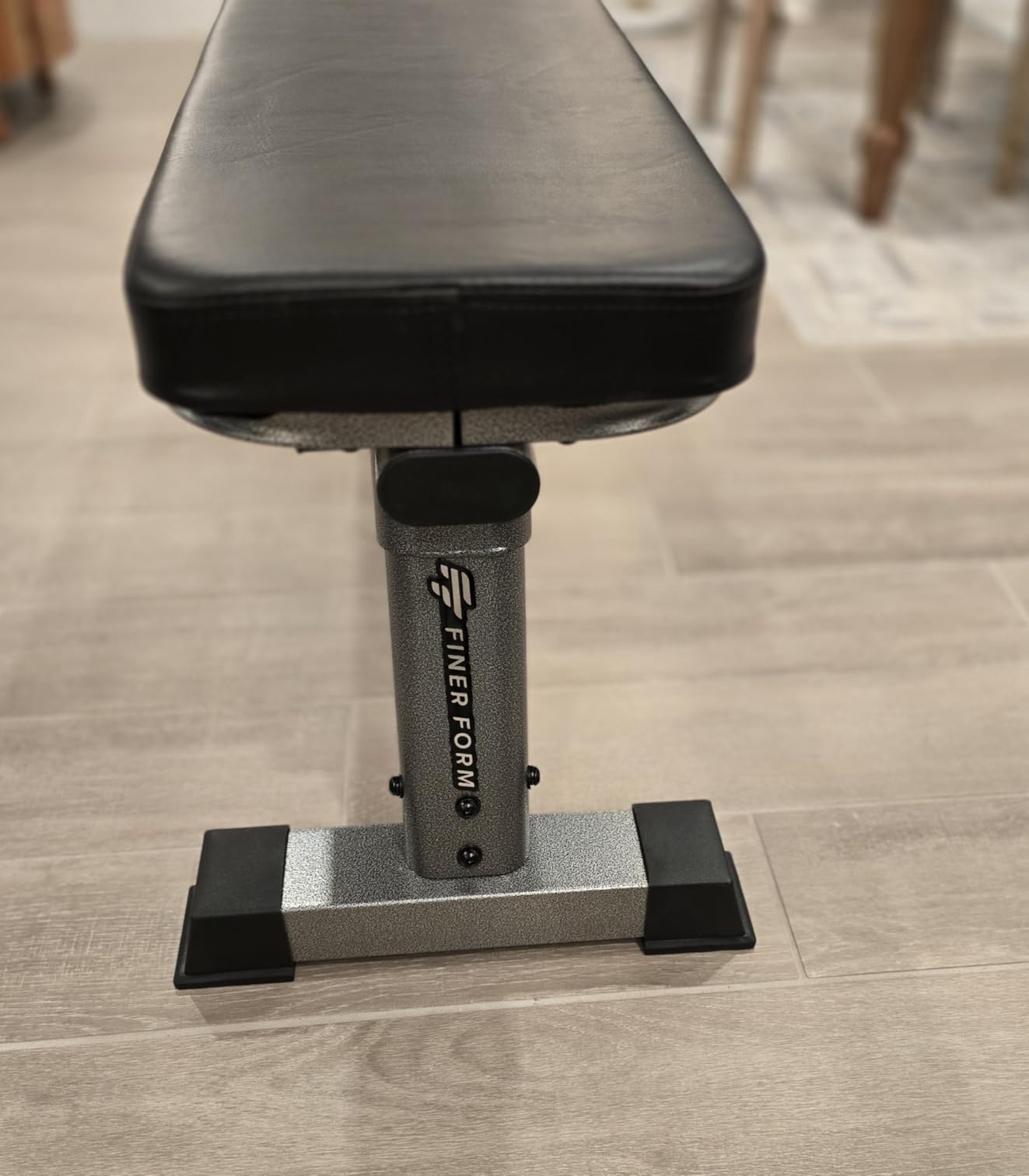 FLYBIRD Foldable Flat Weight Bench For Home Gym, Sturdy Strength Training Workout Bench, Space-saving Bench Press Flat Exercise Bench, Easy to Assemble customer photo 2