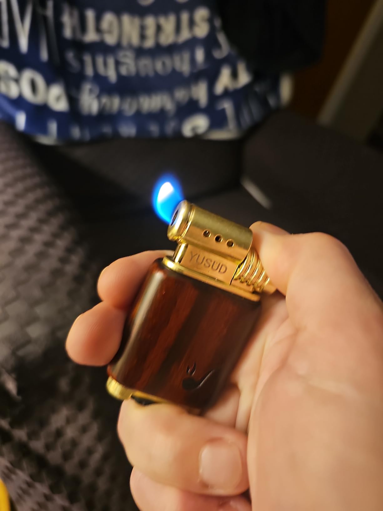 Yusud Vintage Trench Lighter, Cool Lighter Butane Refillable, Antique Flip Lighter, Retro Soft Flame Table Lighters, Unique Birthday Gift for Men Women customer photo 1