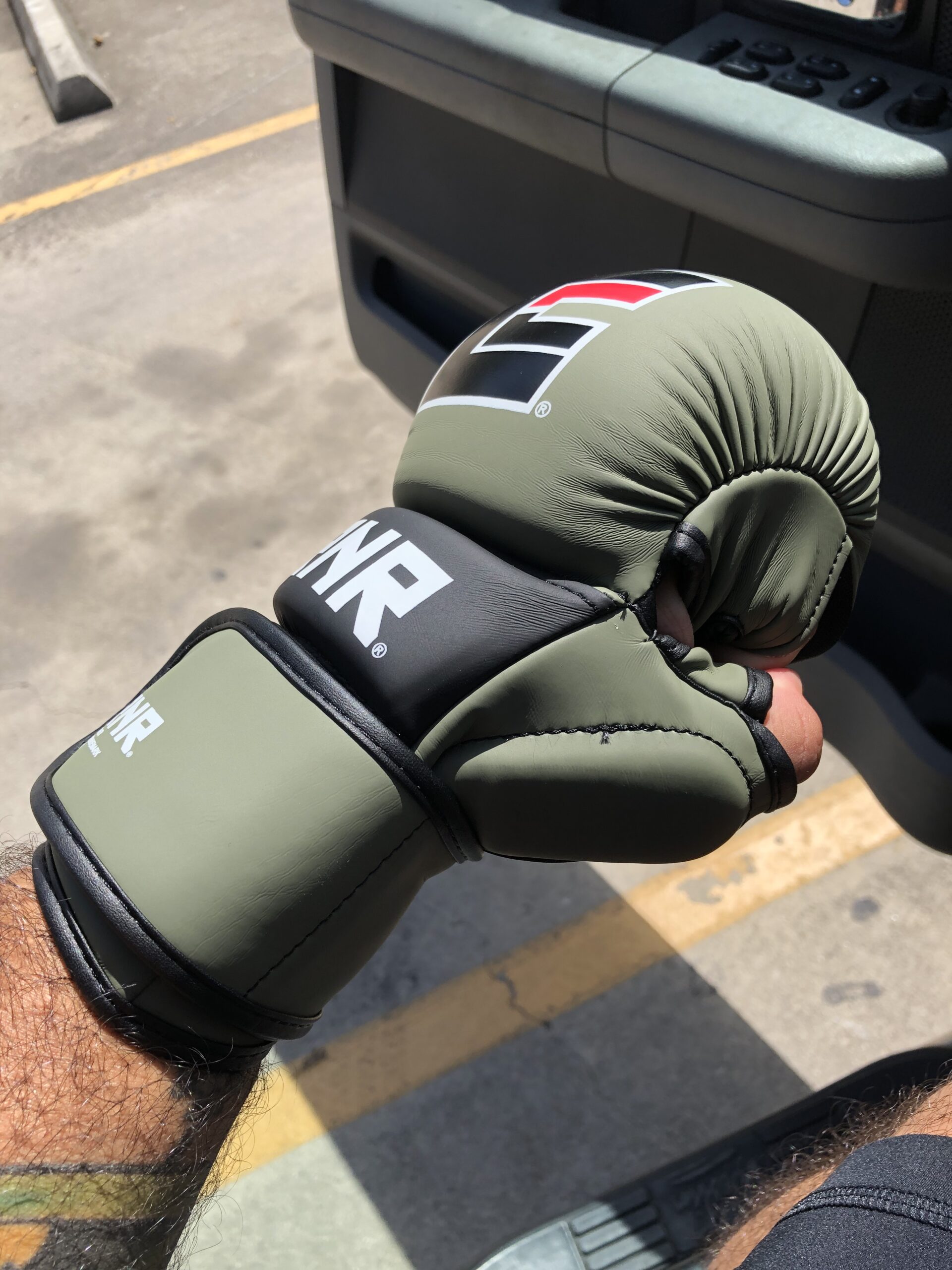 Combat Corner - MMA Spar Gloves for Men and Women - Kickboxing, MMA, Muay Thai Sparring Training Gloves | OD Green customer photo 1