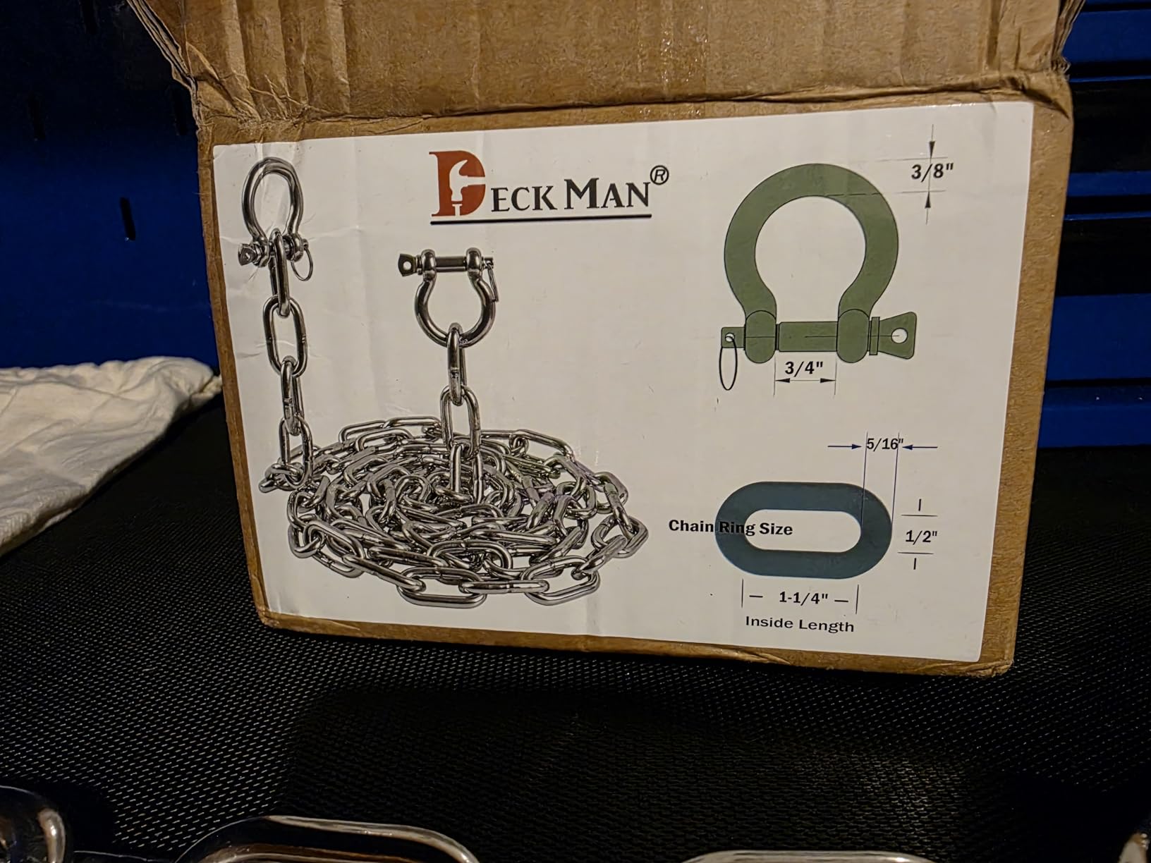 316 Stainless Steel Boat Anchor Chain with 2 Pcs Anti-Off Shackles, Marine Grade customer photo 2