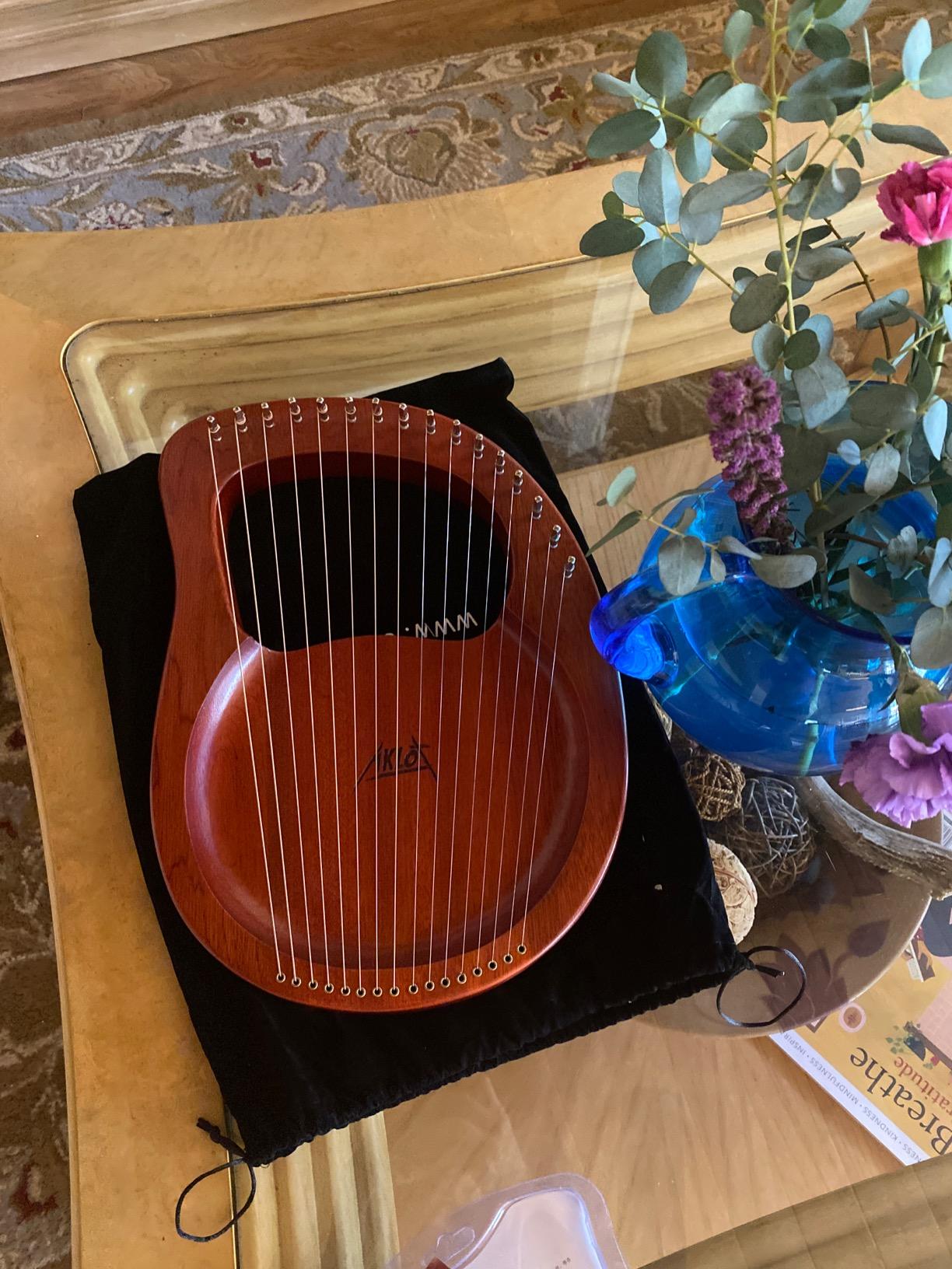 AKLOT 15 Strings Mahogany Harp 22 Inch Height for Adult Professional Beginner customer photo 1